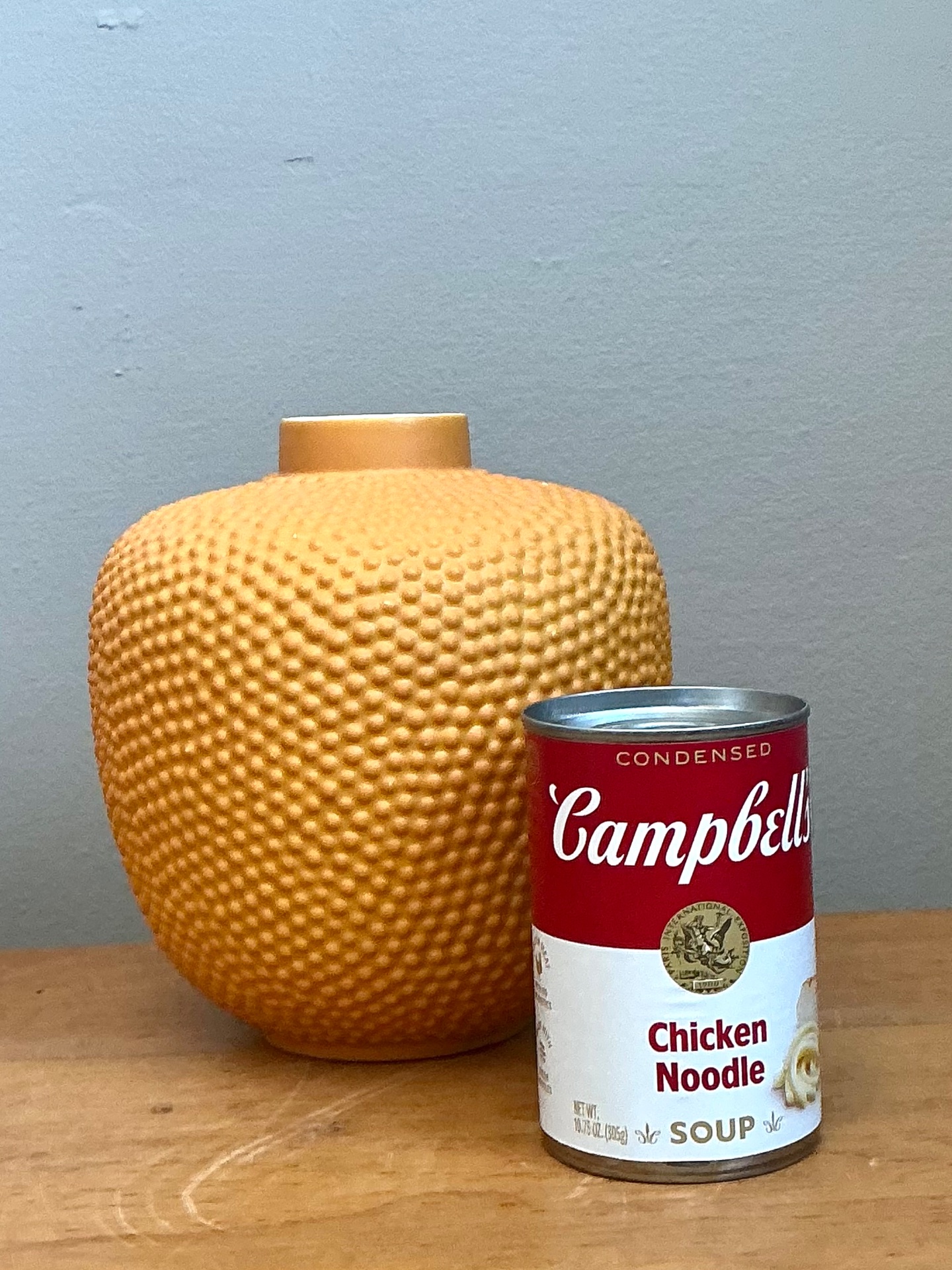 Mid-Century Modern Swiss Orange Ceramic Vase - Top view