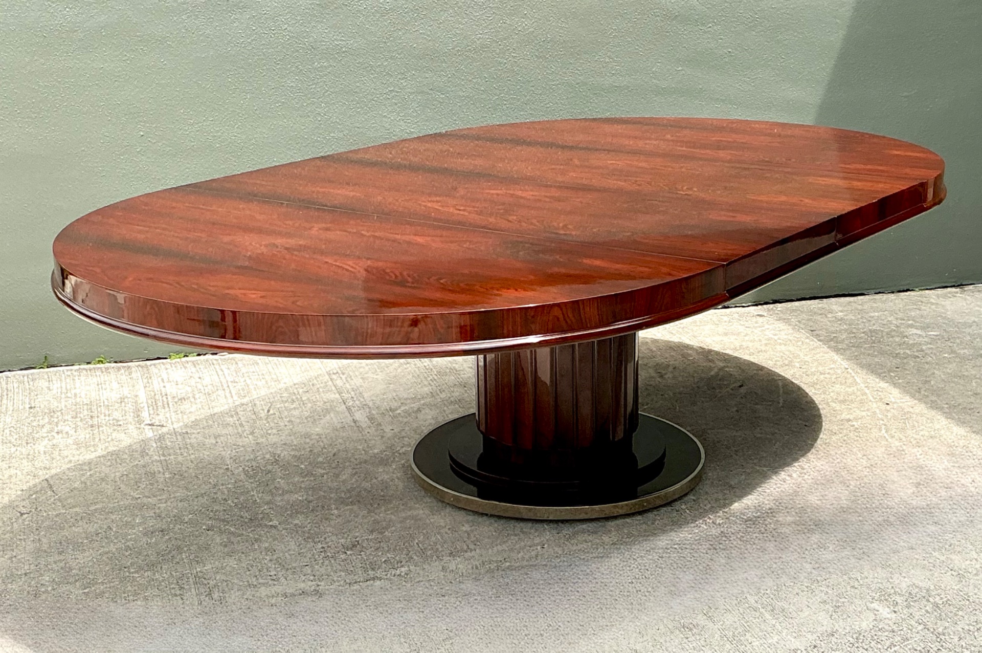 Vintage French Christian Krass Extendable Deco Dining Table - Top view