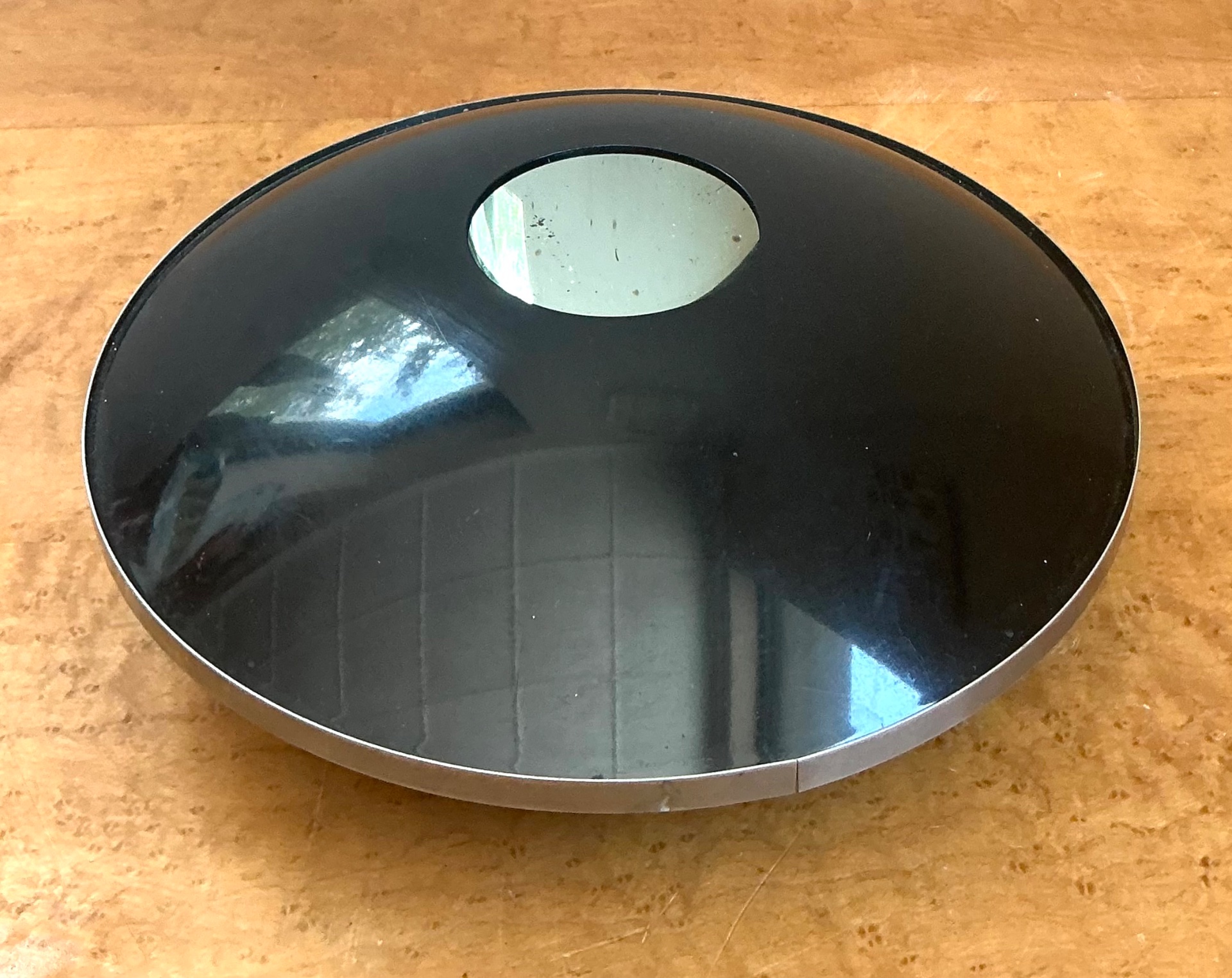 Vintage Modernist Chrome Tulip Vase - Top view