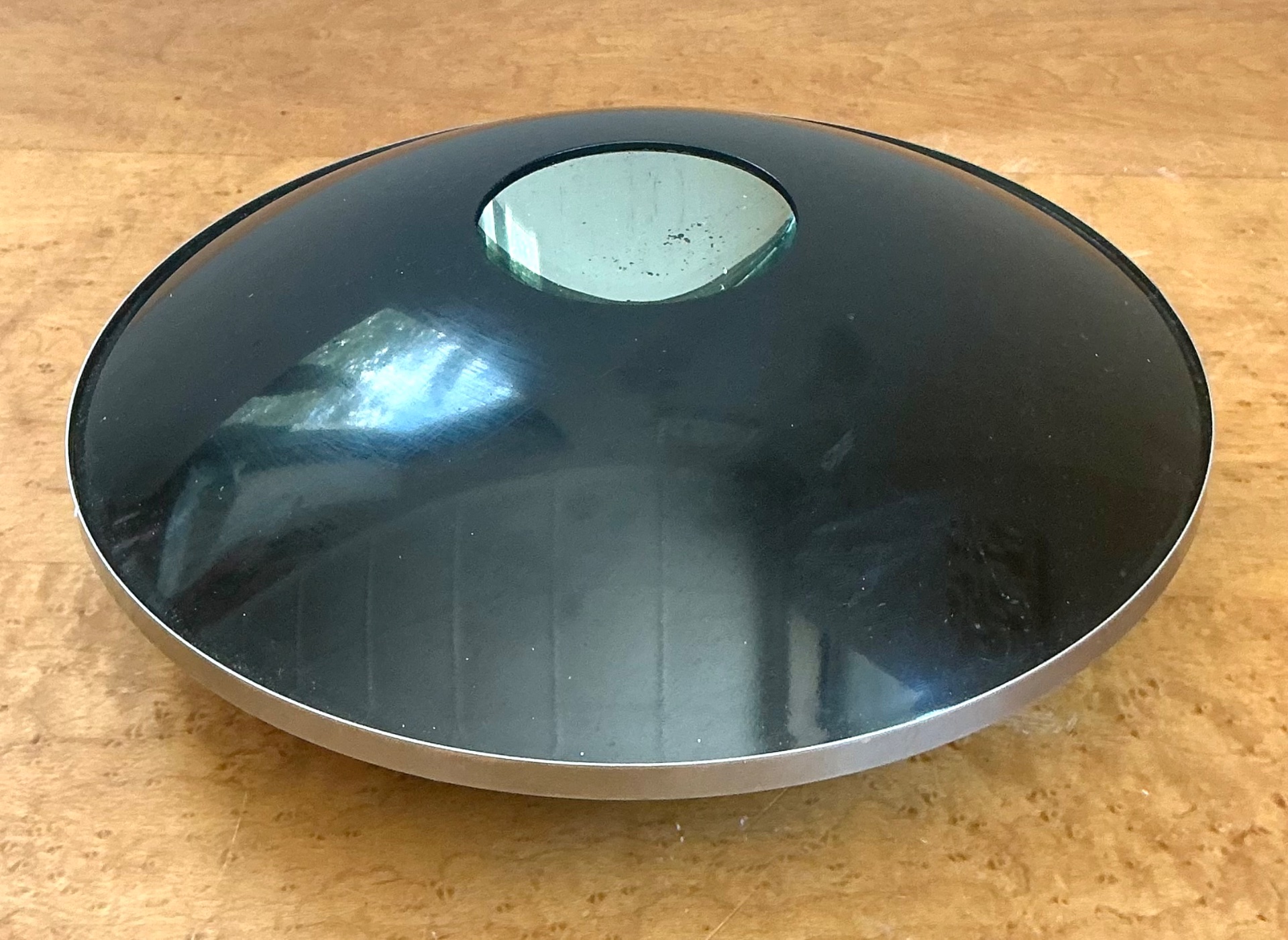 Vintage Modernist Chrome Tulip Vase - Side view