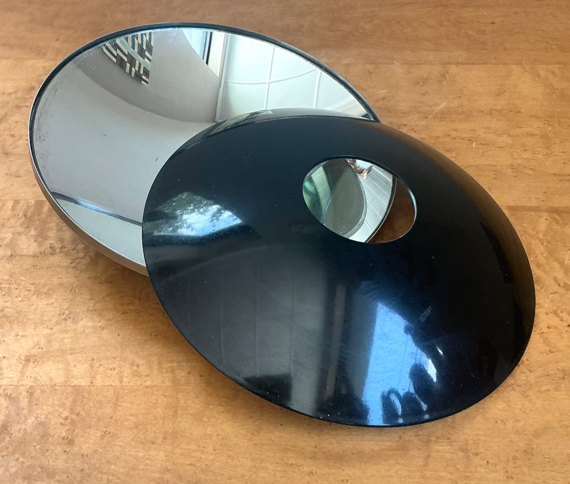Vintage Modernist Chrome Tulip Vase - Back view