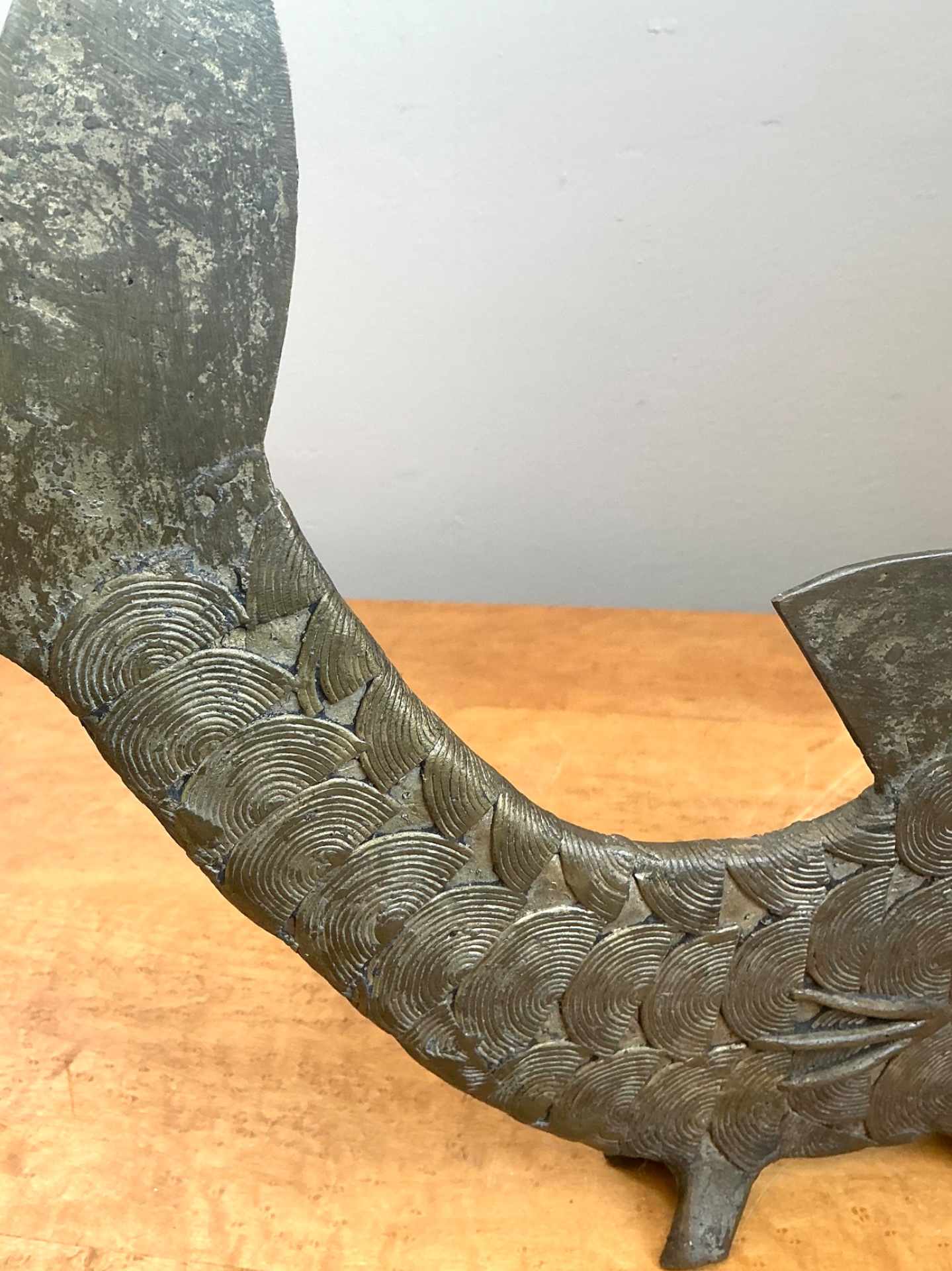 Mid-Century Modern Bronze Fish Figurine - Top view