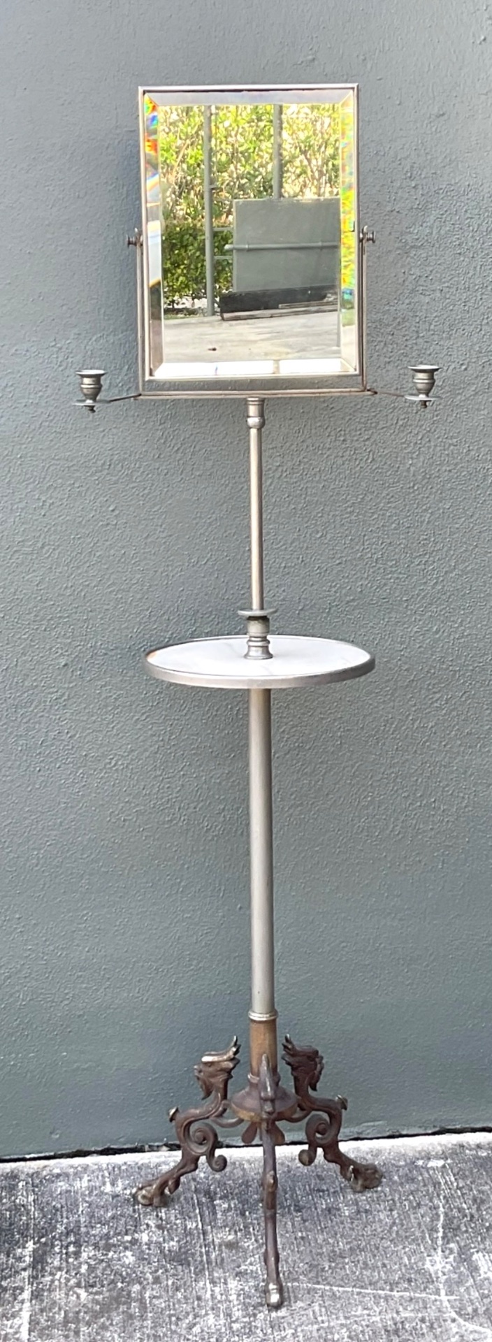Vintage Standing Candle Mirror - Top view