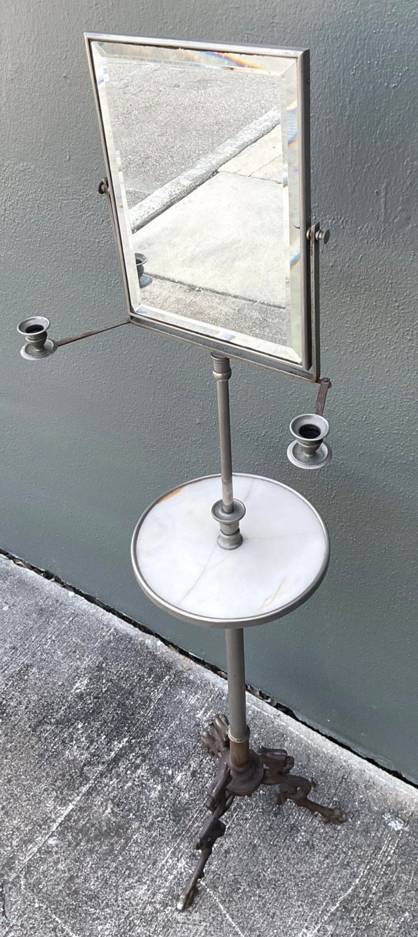 Vintage Standing Candle Mirror - Back view