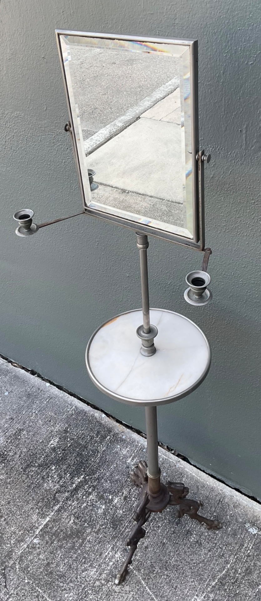 Vintage Standing Candle Mirror - Detail view