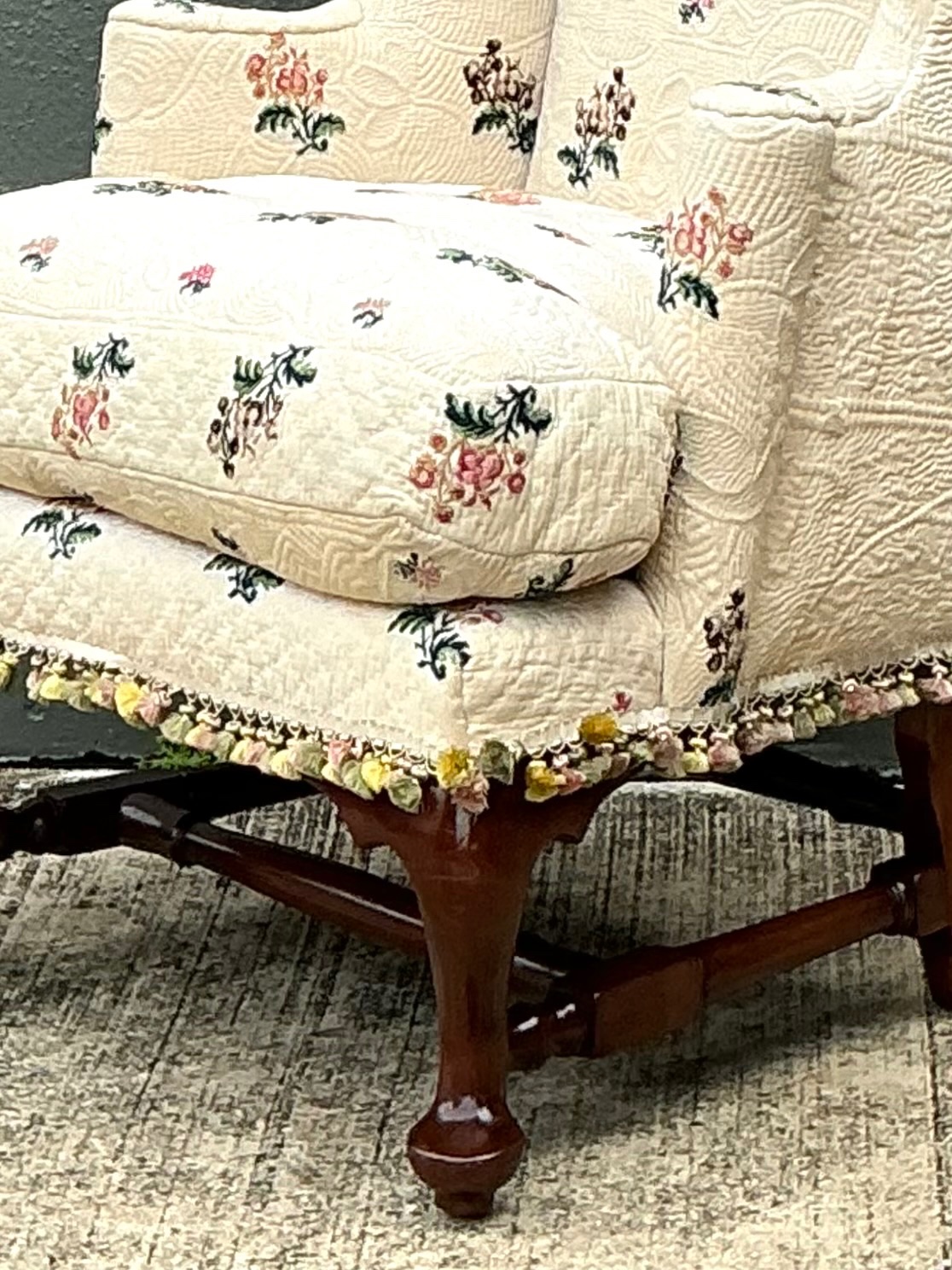 Vintage Petite Wingback Fireside Chair  - Top view