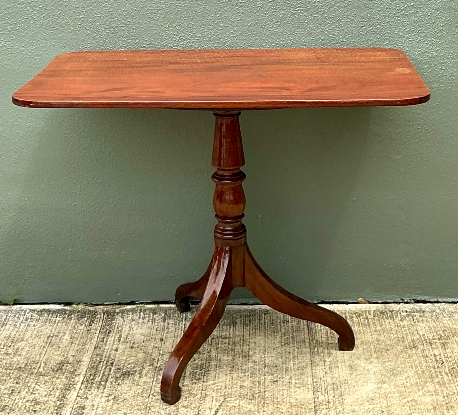 Vintage George 111 Mahogany Tripod Side Table  - Back view