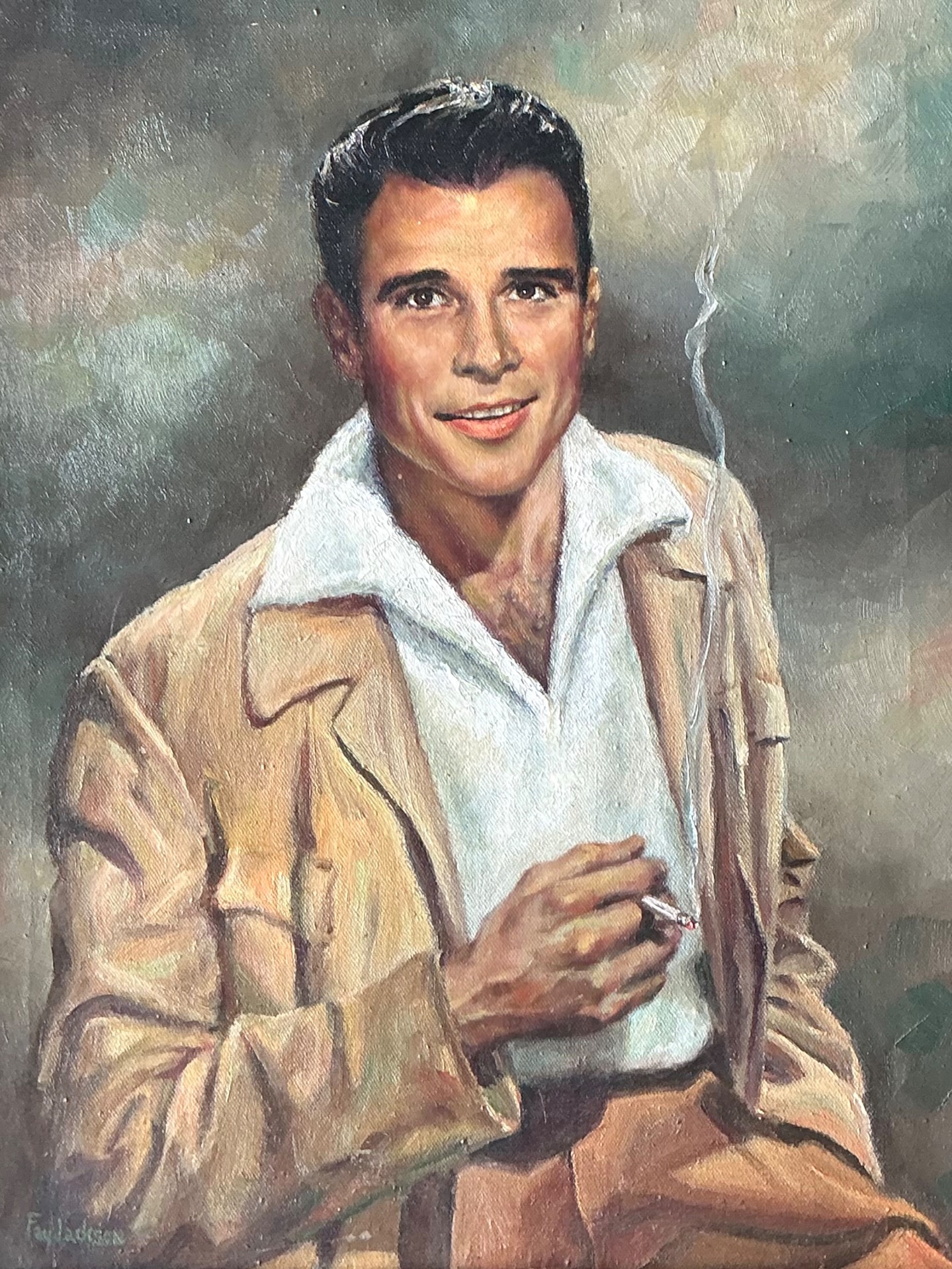 Vintage Portrait of Man by Fay Jackson - Side view
