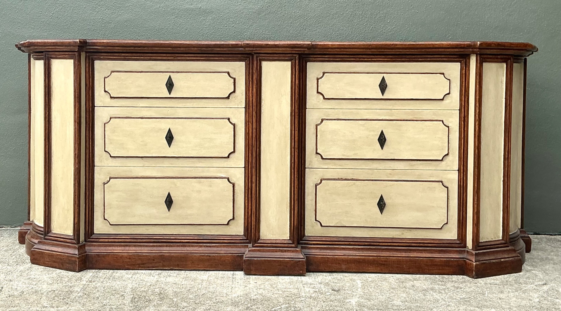 Vintage Monumental Custom Neoclassical Sideboard - Top view