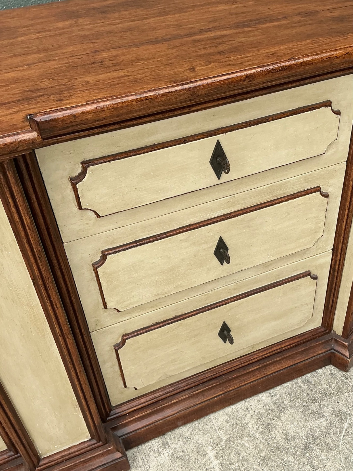 Vintage Monumental Custom Neoclassical Sideboard - Back view