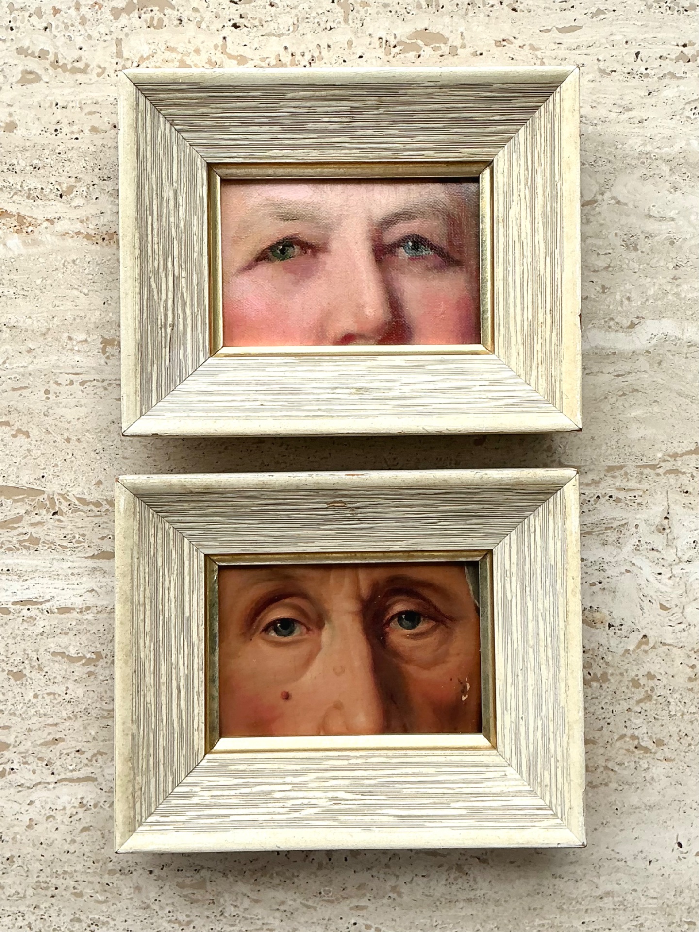Vintage Victorian Eye Portraits - A Pair - Detail view