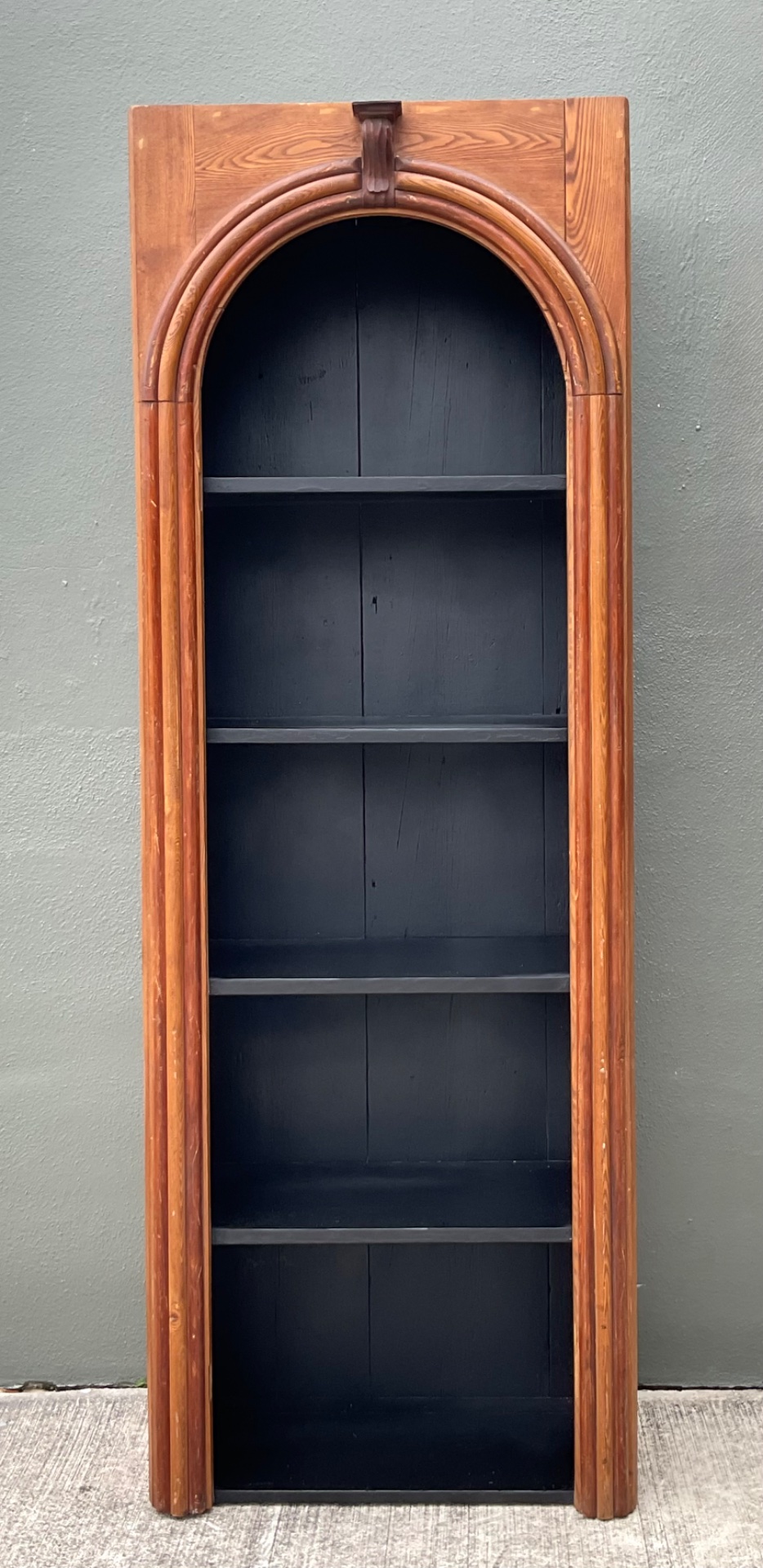 Vintage Architectural Wood Bookcase - Top view