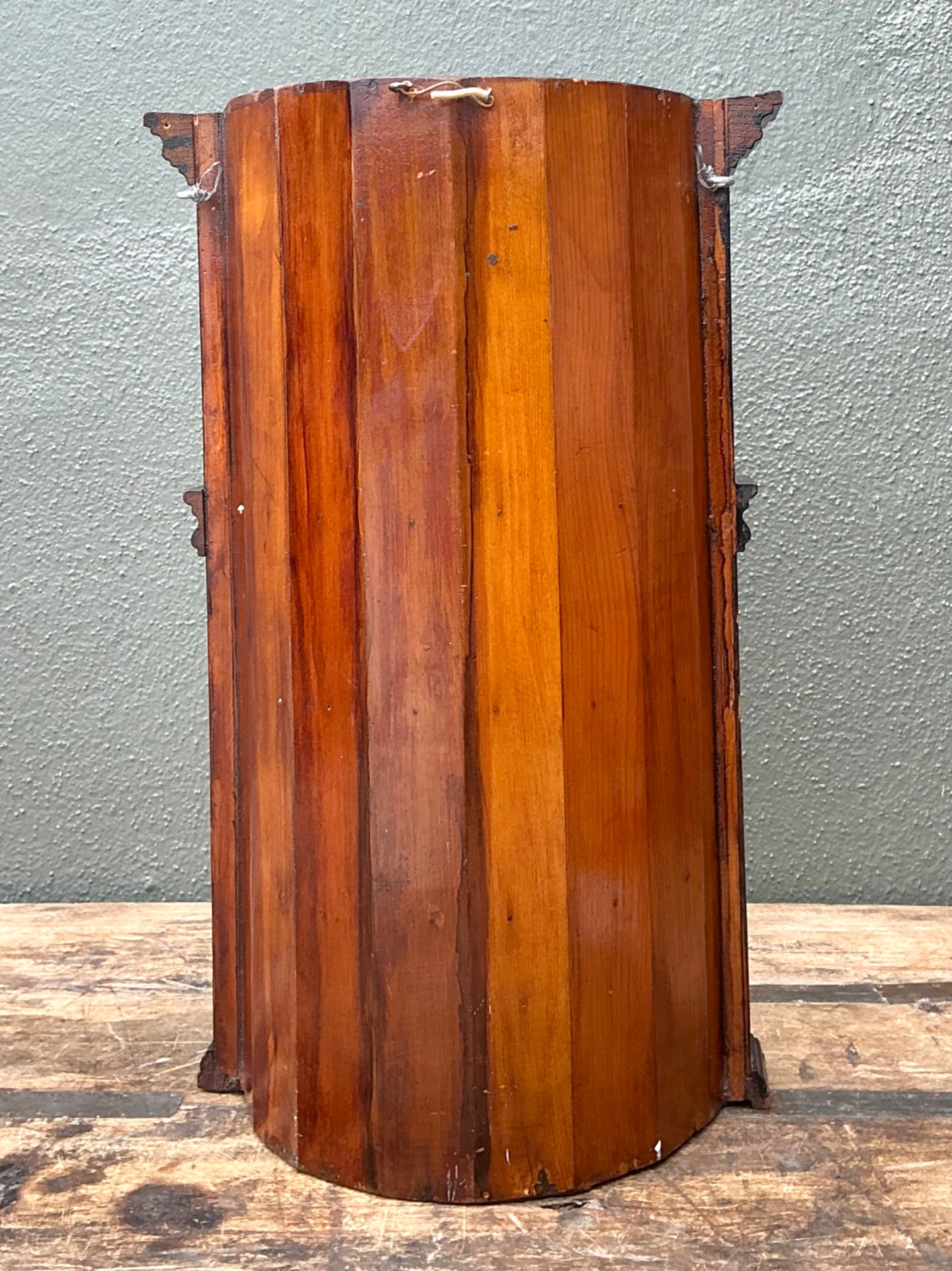 Vintage Carved Wood Architectural Niche - Side view