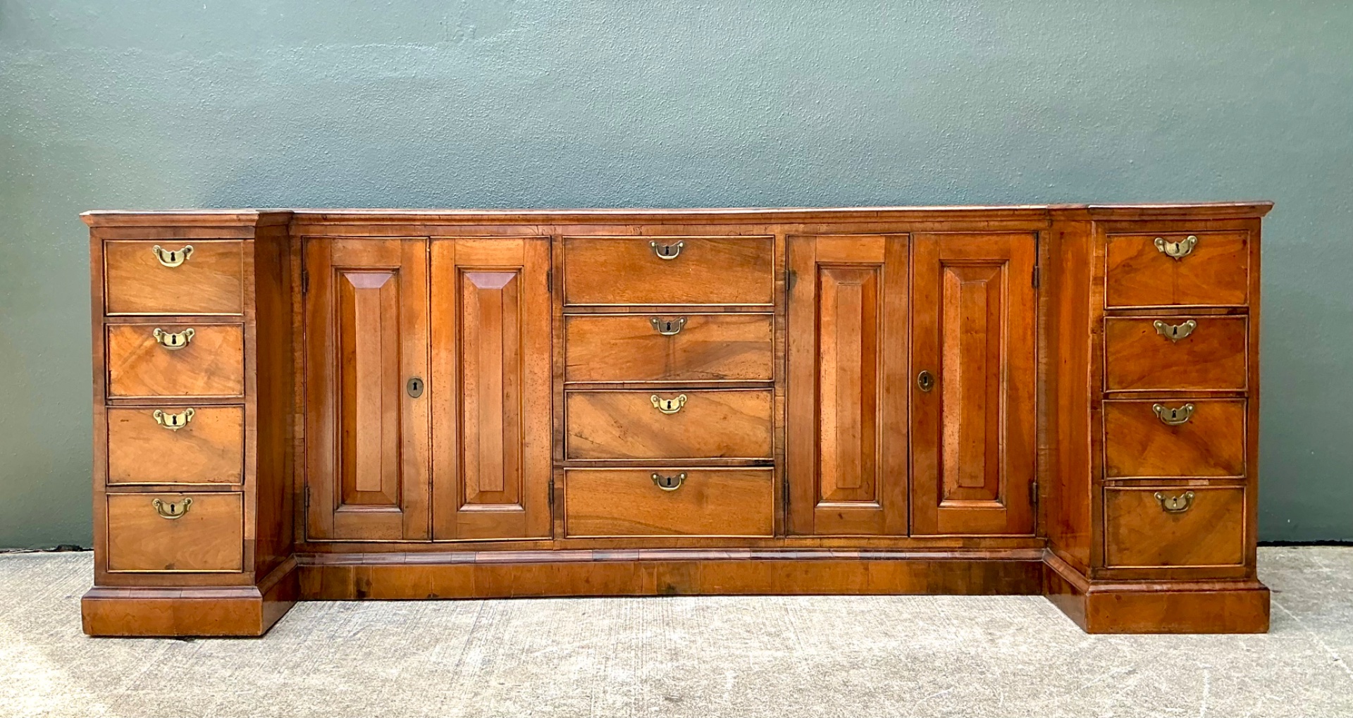 Vintage English Mahogany Sideboard - Top view