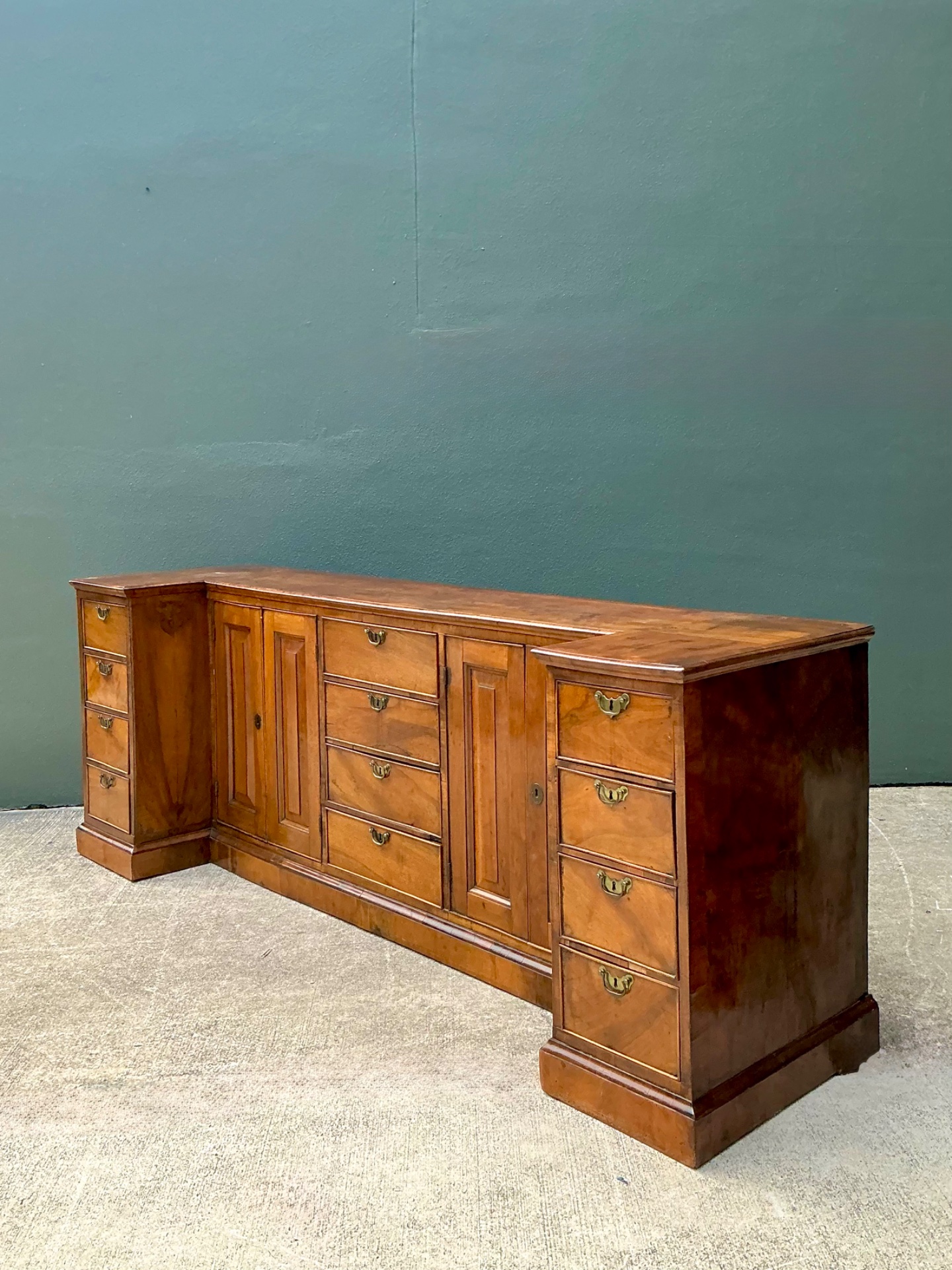 Vintage English Mahogany Sideboard - Side view