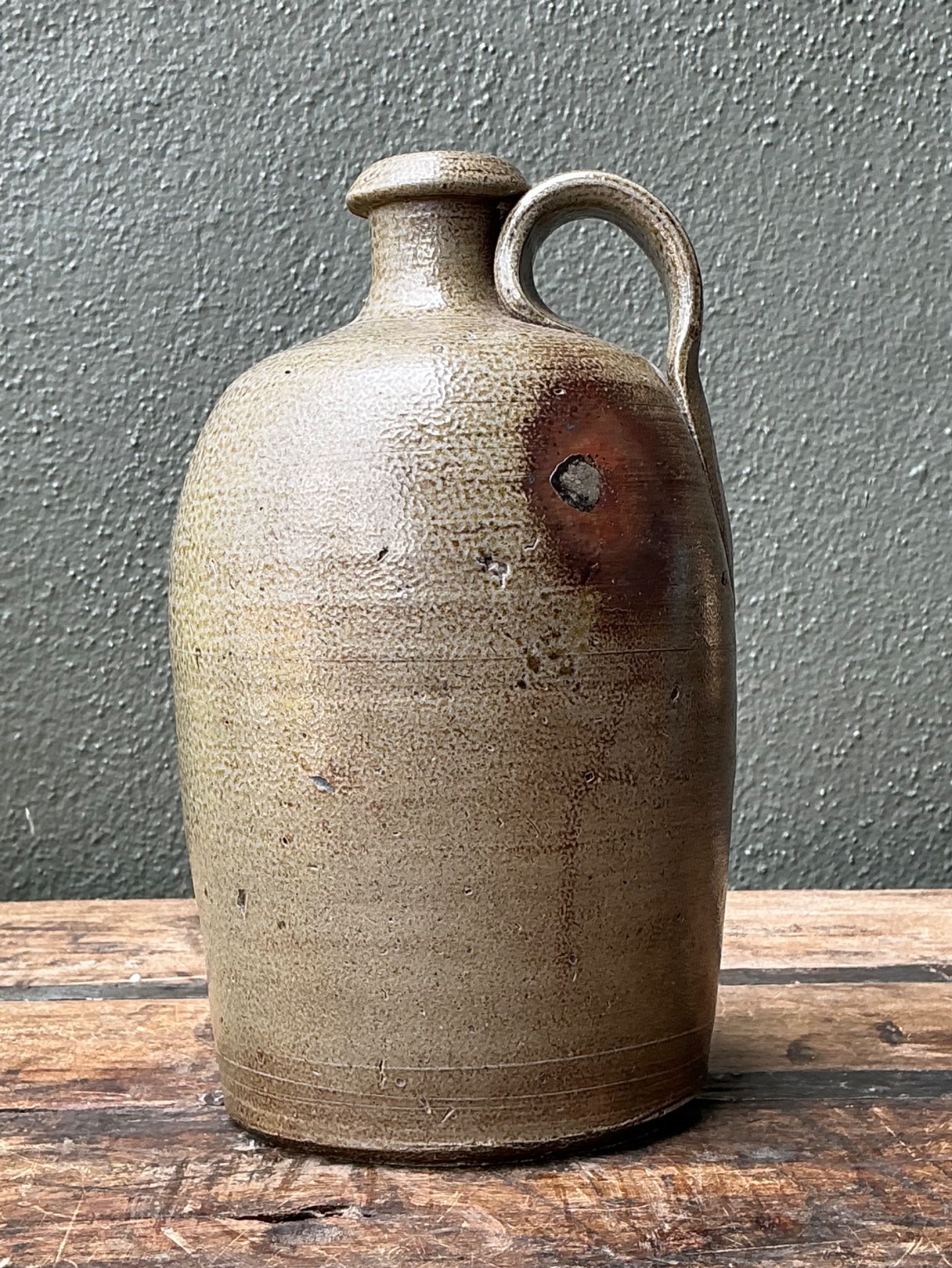 Antique Glazed Ceramic Jug - Detail view