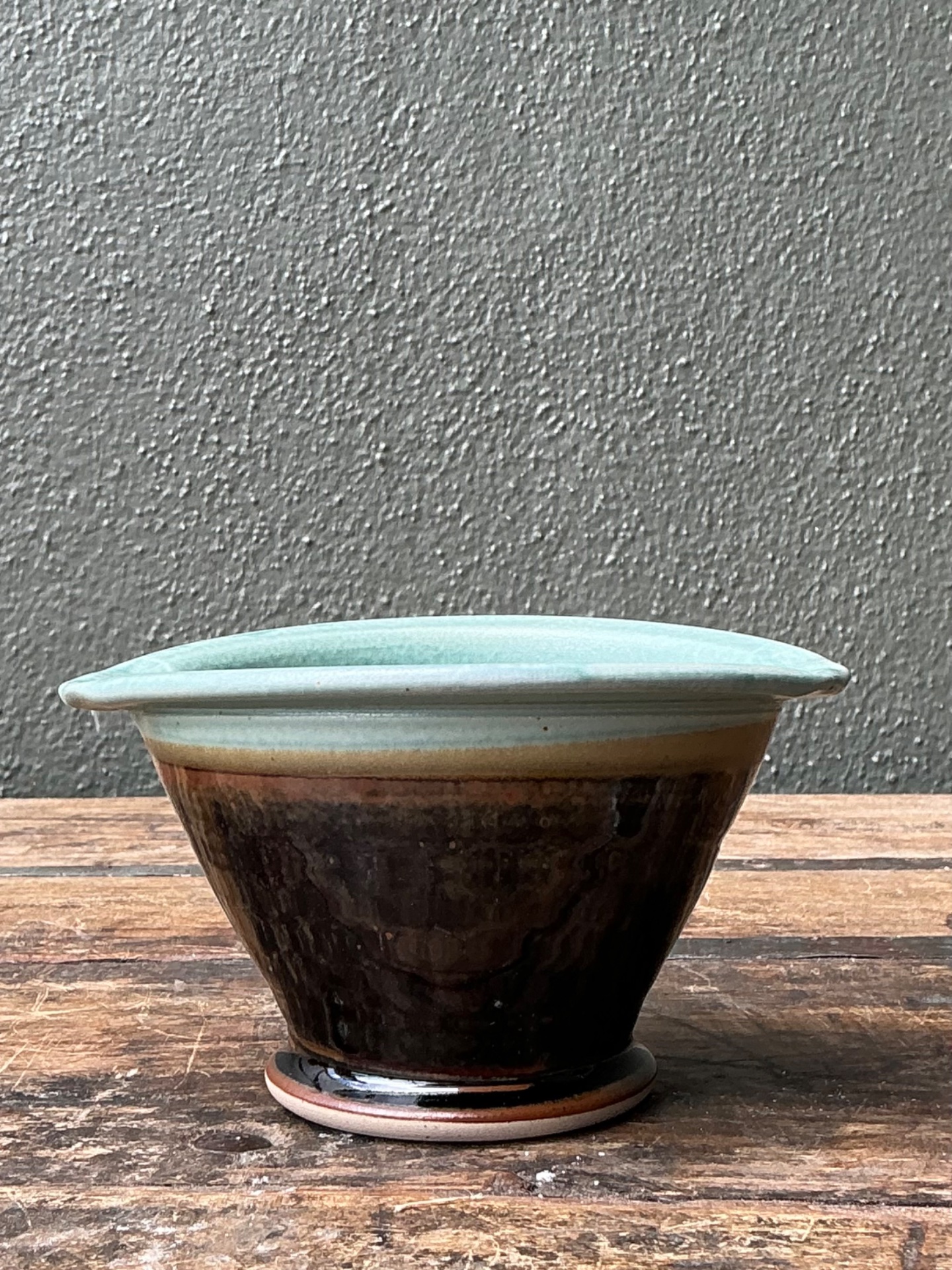 Vintage Studio Pottery Ceramic Bowl - Side view