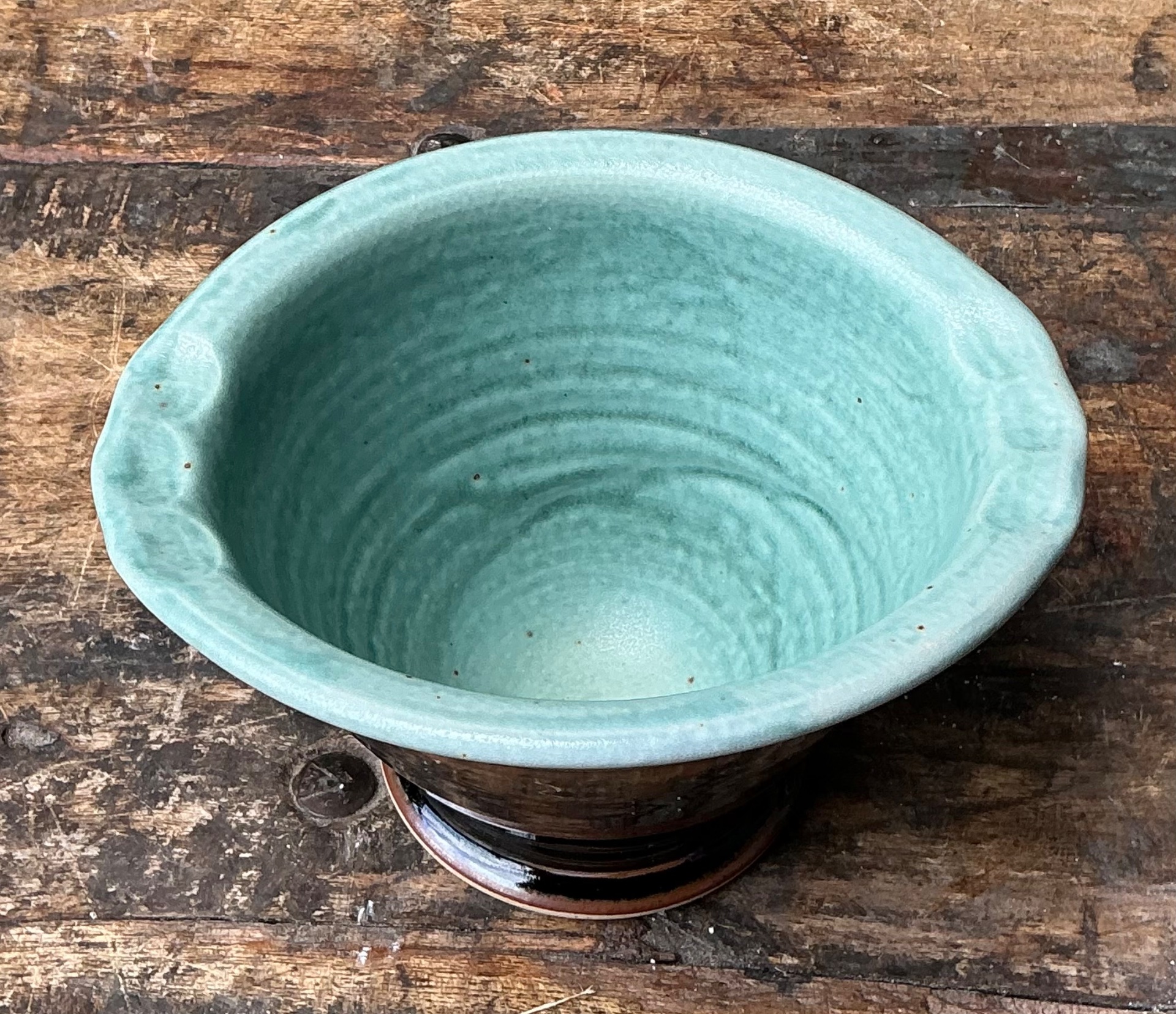 Vintage Studio Pottery Ceramic Bowl - Top view