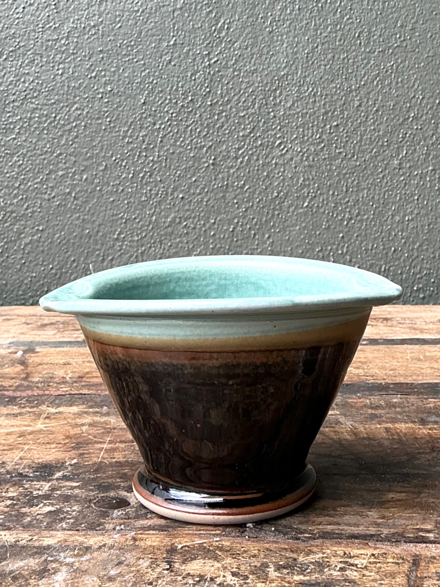 Vintage Studio Pottery Ceramic Bowl - Back view