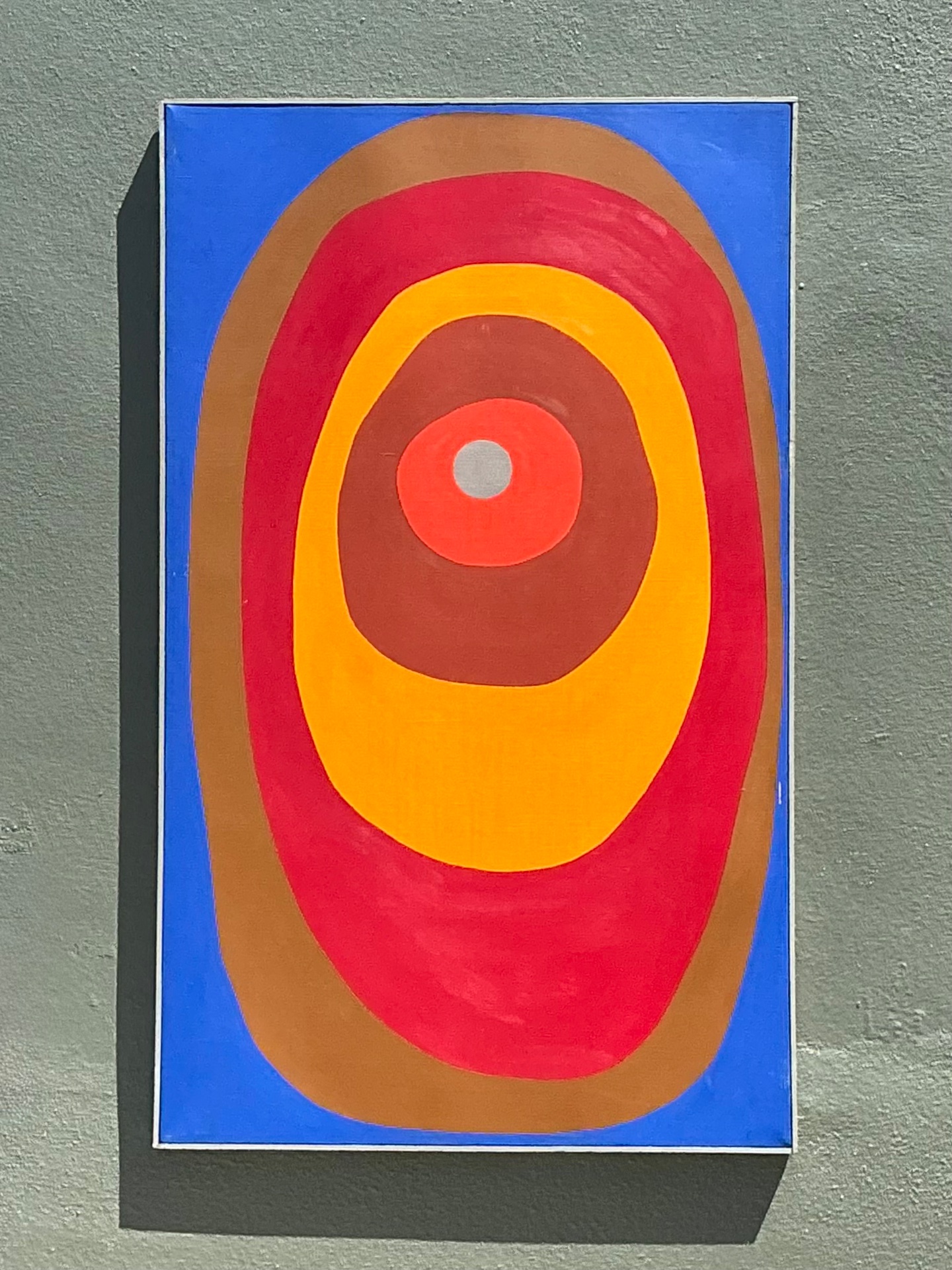 Vintage Original Abstract Painting on Canvas - Detail view
