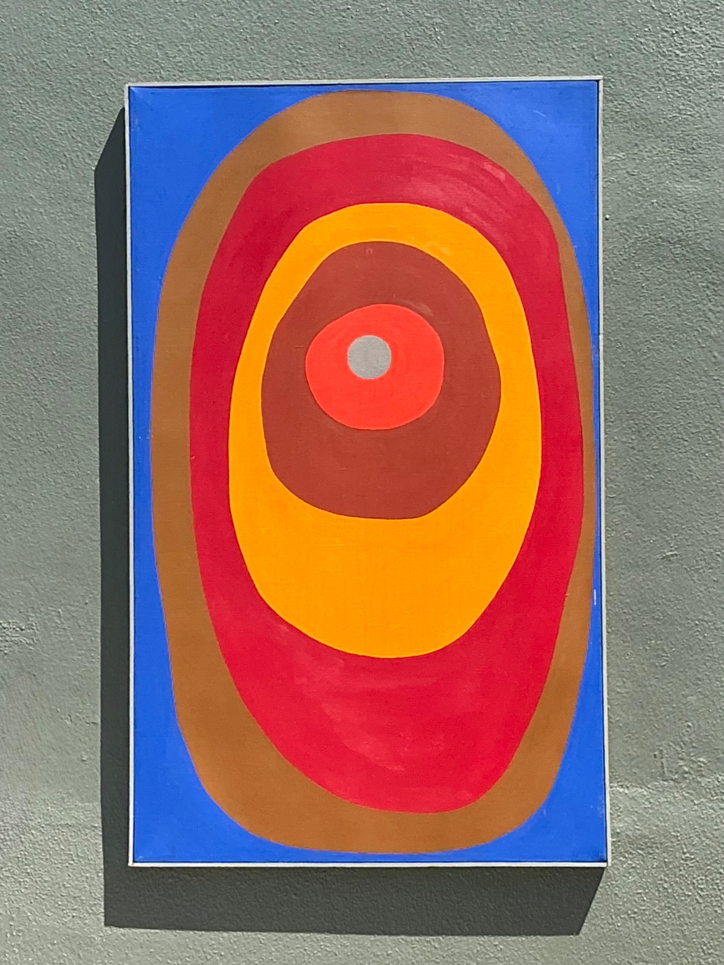 Vintage Original Abstract Painting on Canvas - Back view