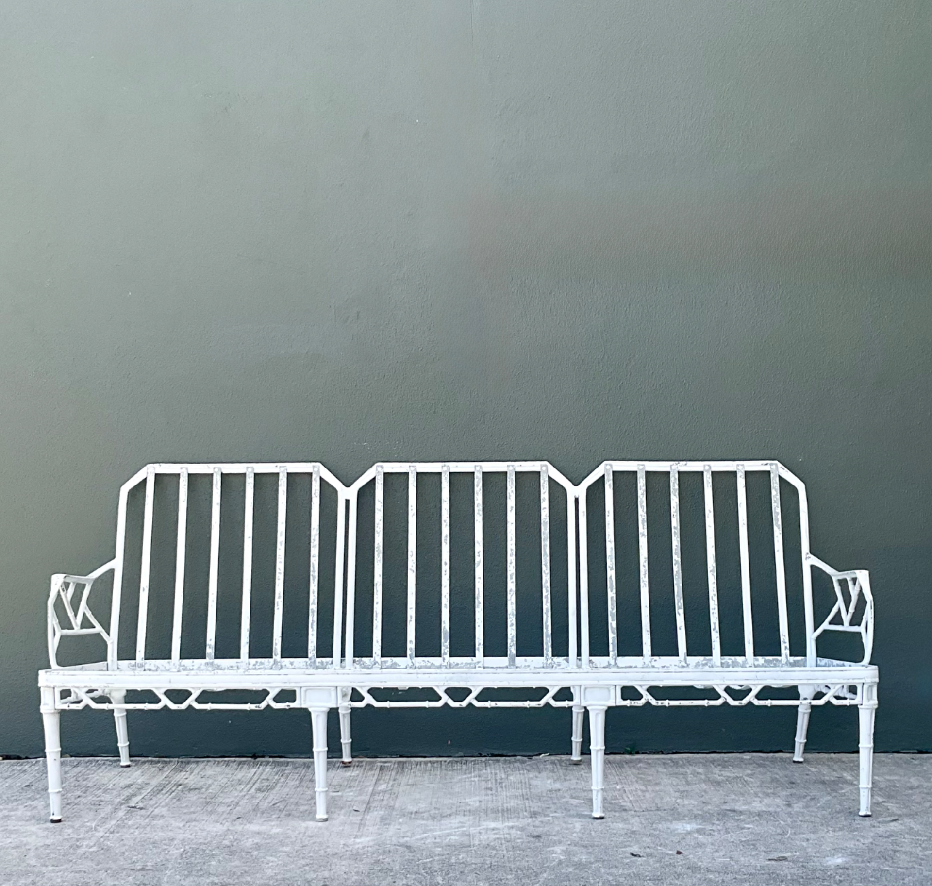Retro Brown Jordan Metal “Calcutta” Outdoor Sofa - Top view