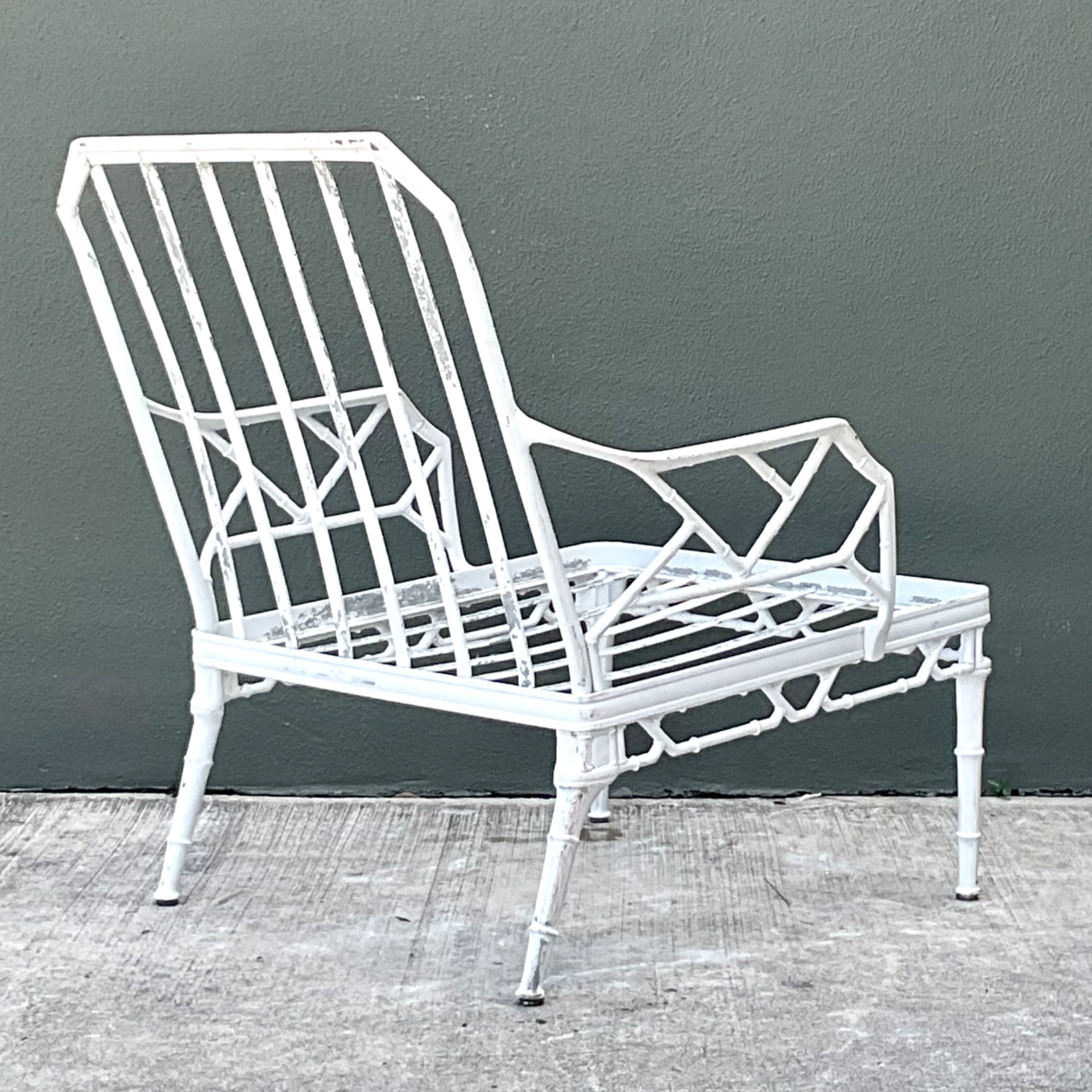 Vintage Brown Jordan “Calcutta” Metal Patio Lounge Chair - Top view