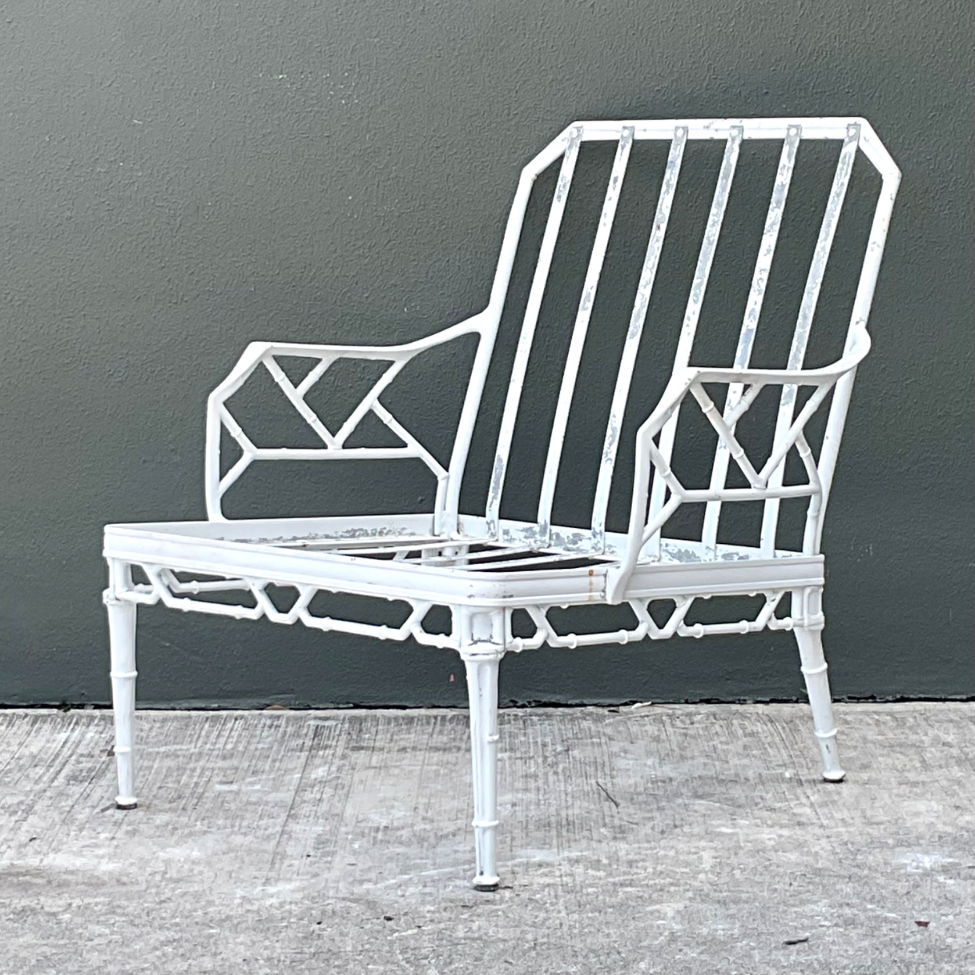 Vintage Brown Jordan “Calcutta” Metal Patio Lounge Chair - Back view