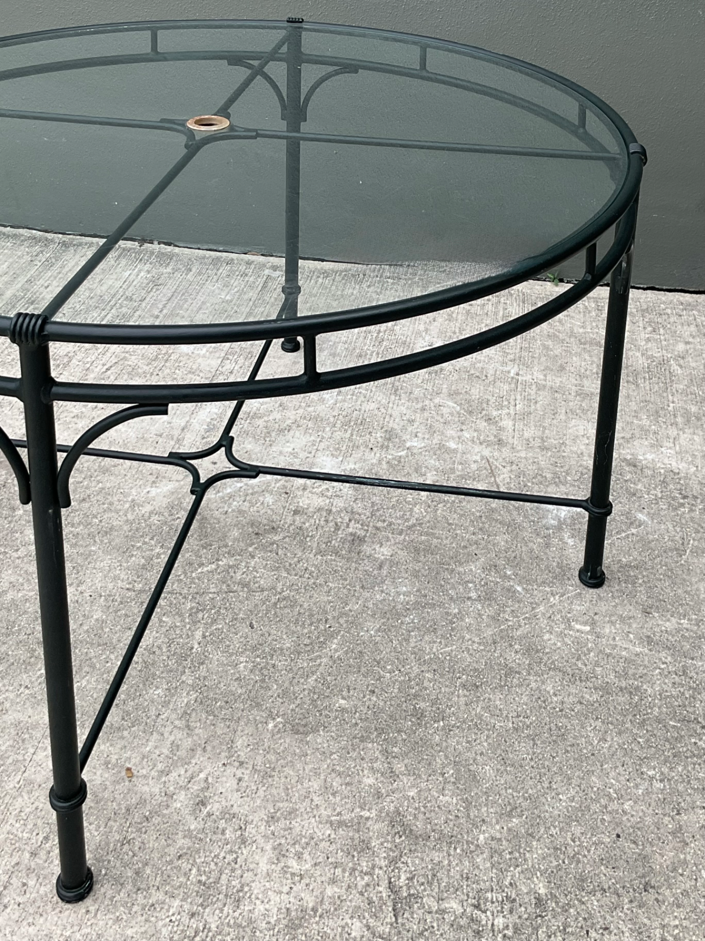 Vintage Brown Jordan “Florentine” Cast Aluminum Outdoor Dining Table - Top view