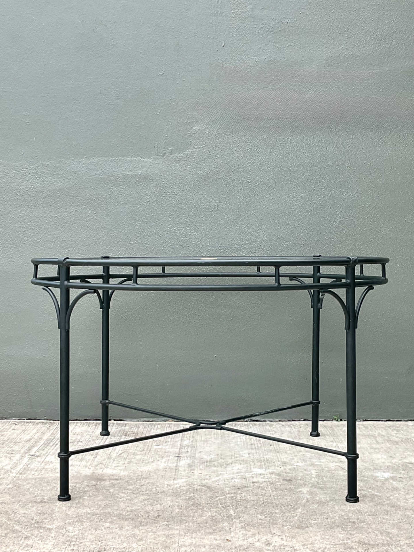 Vintage Brown Jordan “Florentine” Cast Aluminum Outdoor Dining Table - Back view