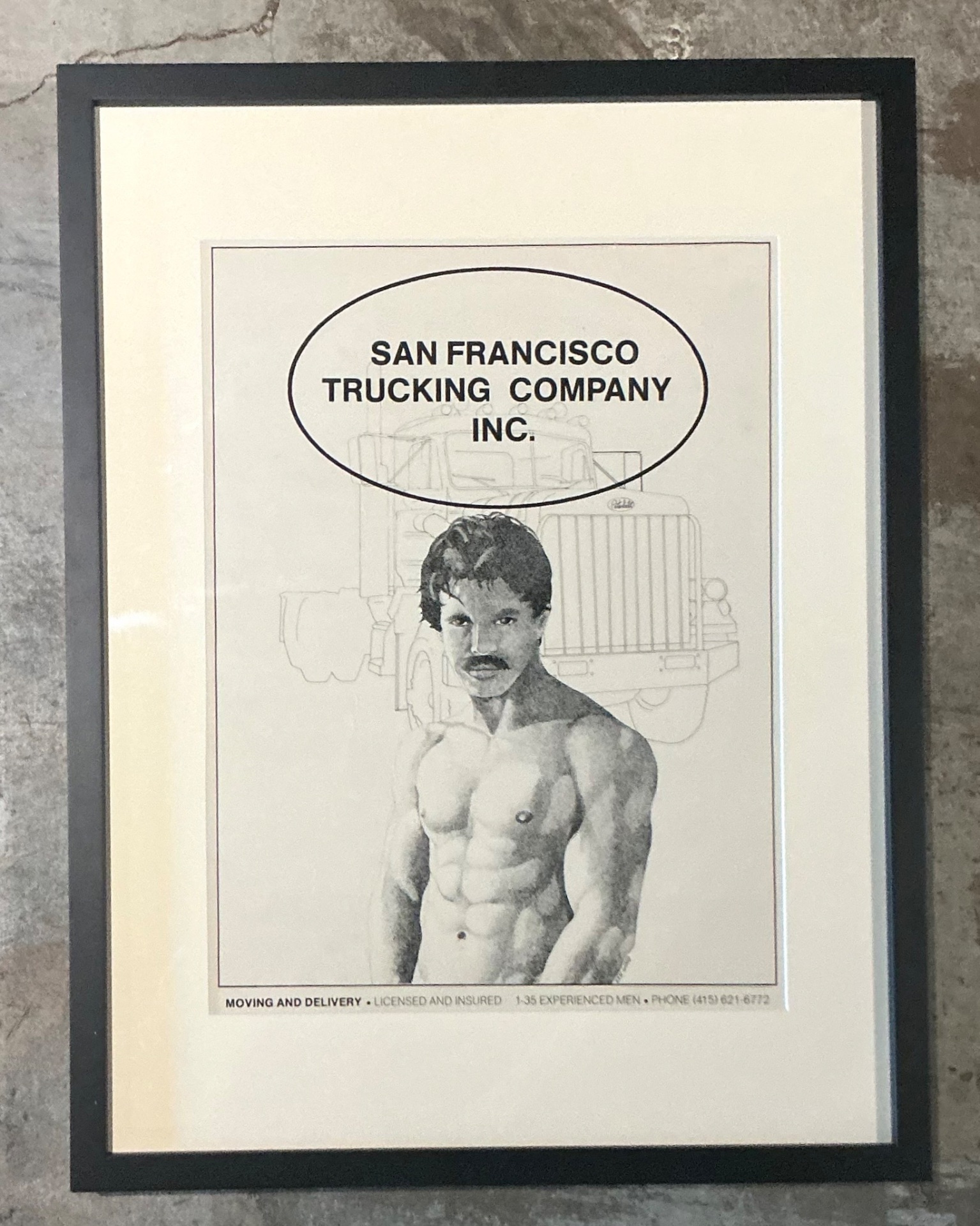 Vintage San Francisco Trucking Company Poster - Side view