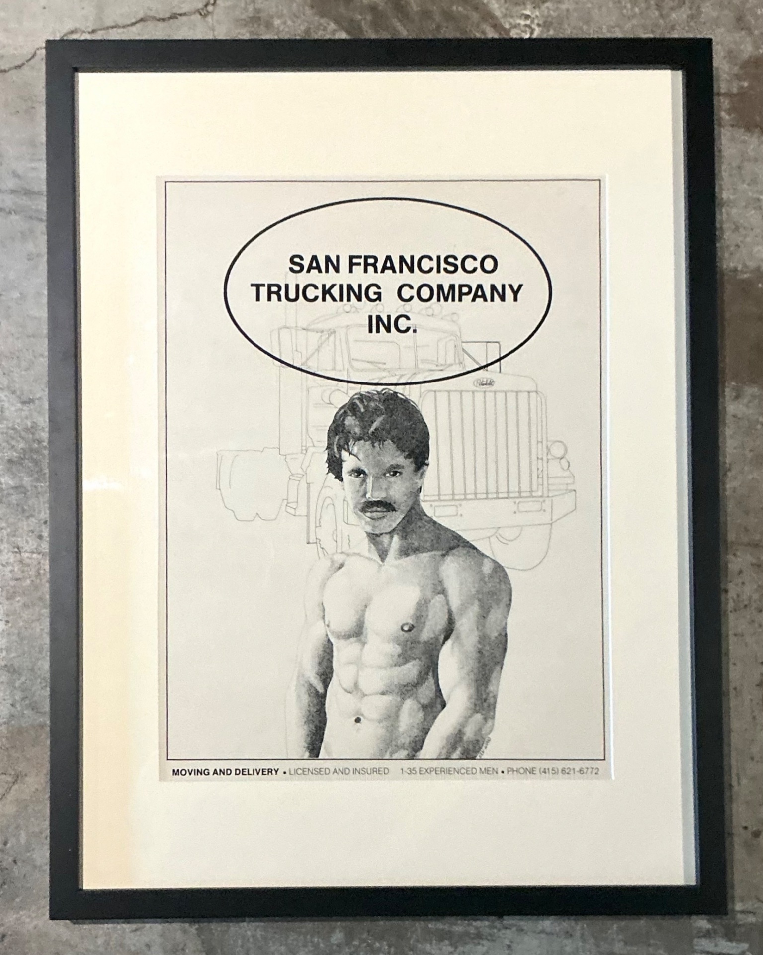 Vintage San Francisco Trucking Company Poster - Detail view