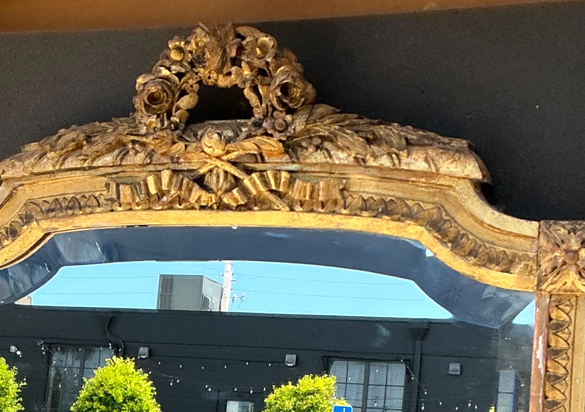 Vintage Giltwood Wall Mirrors - A Pair - Side view