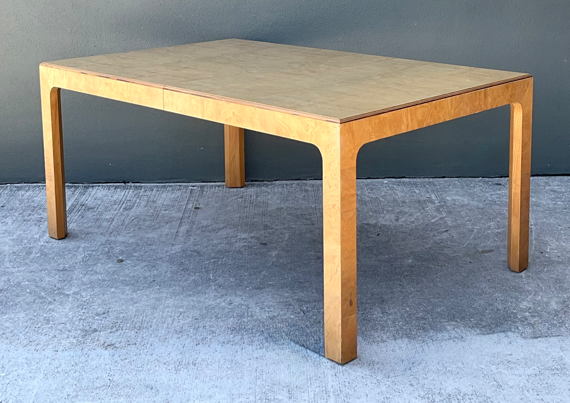Vintage Henredon Scene Two Extendable Dining Table - Side view