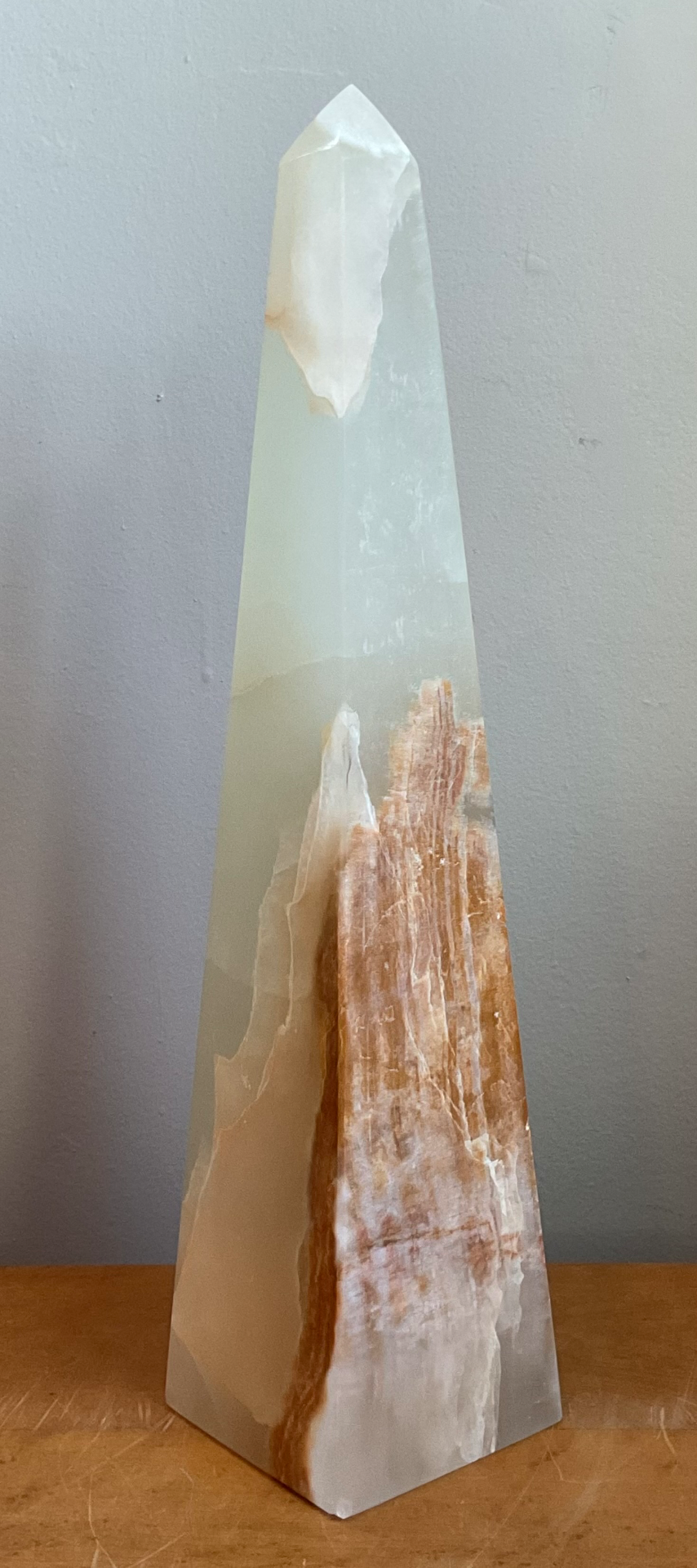 Vintage Onyx Stone Obelisk - Back view