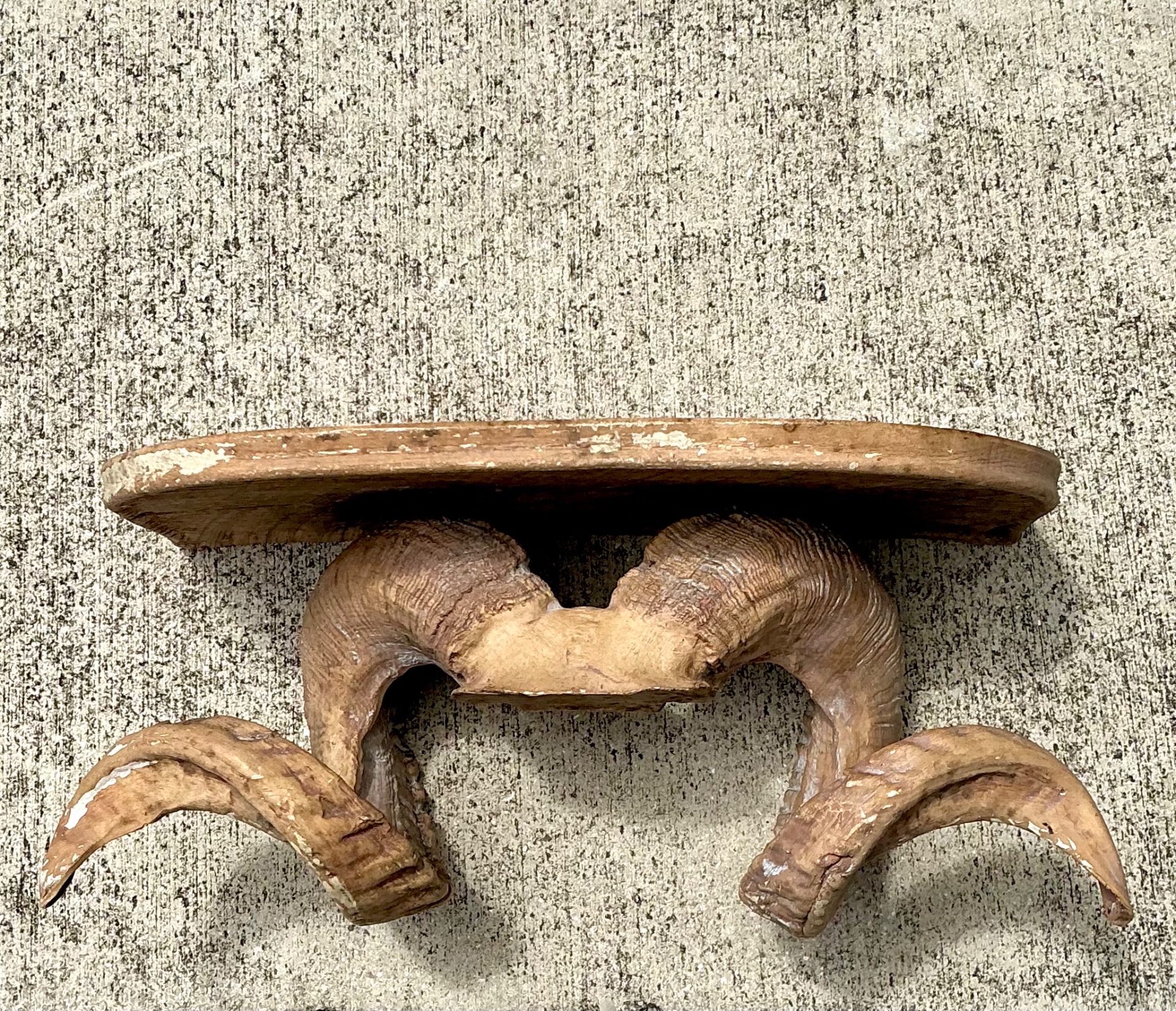Vintage Faux Ram’s Horn Bracket - Side view