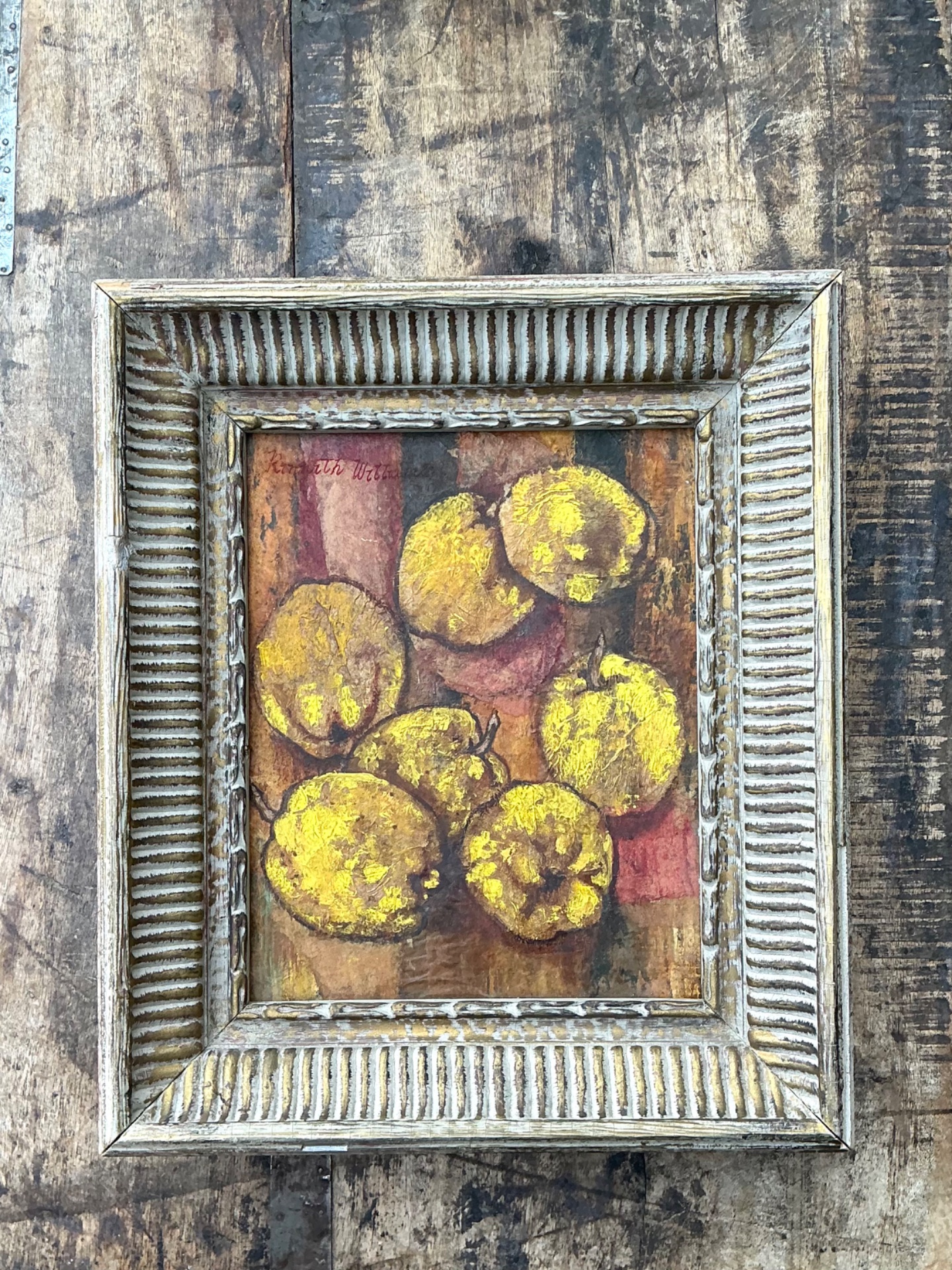 Vintage Framed Still Life Painting - Side view