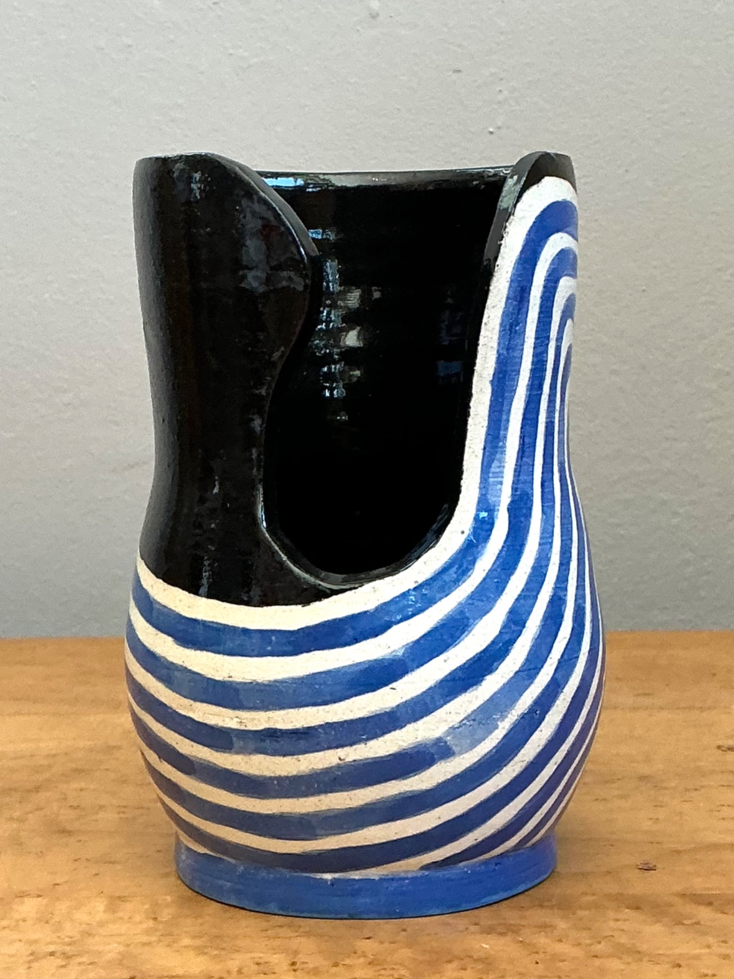 Vintage Abstract Studio Pottery Vase - Back view
