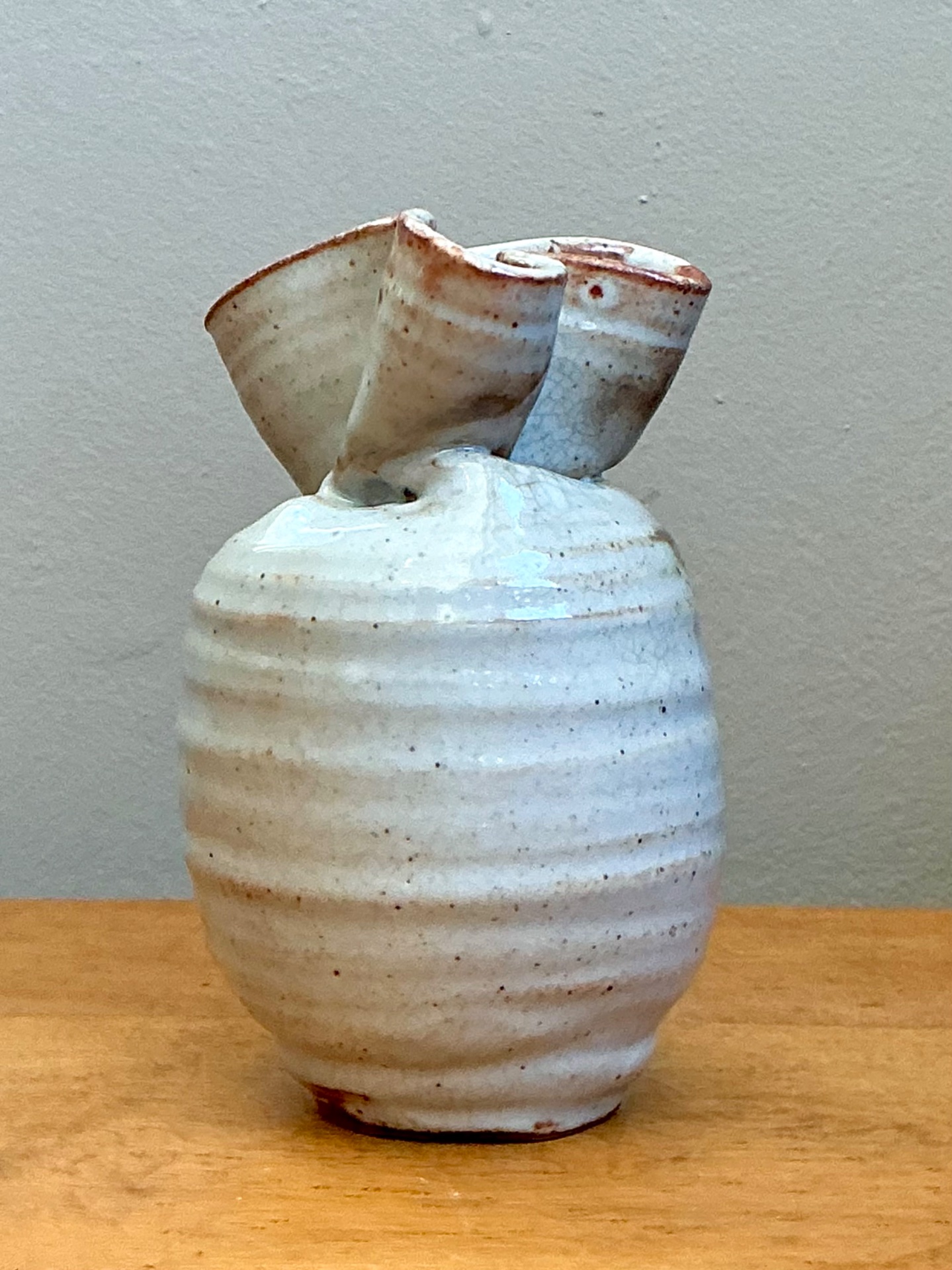 Vintage Abstract Ceramic Vase - Back view