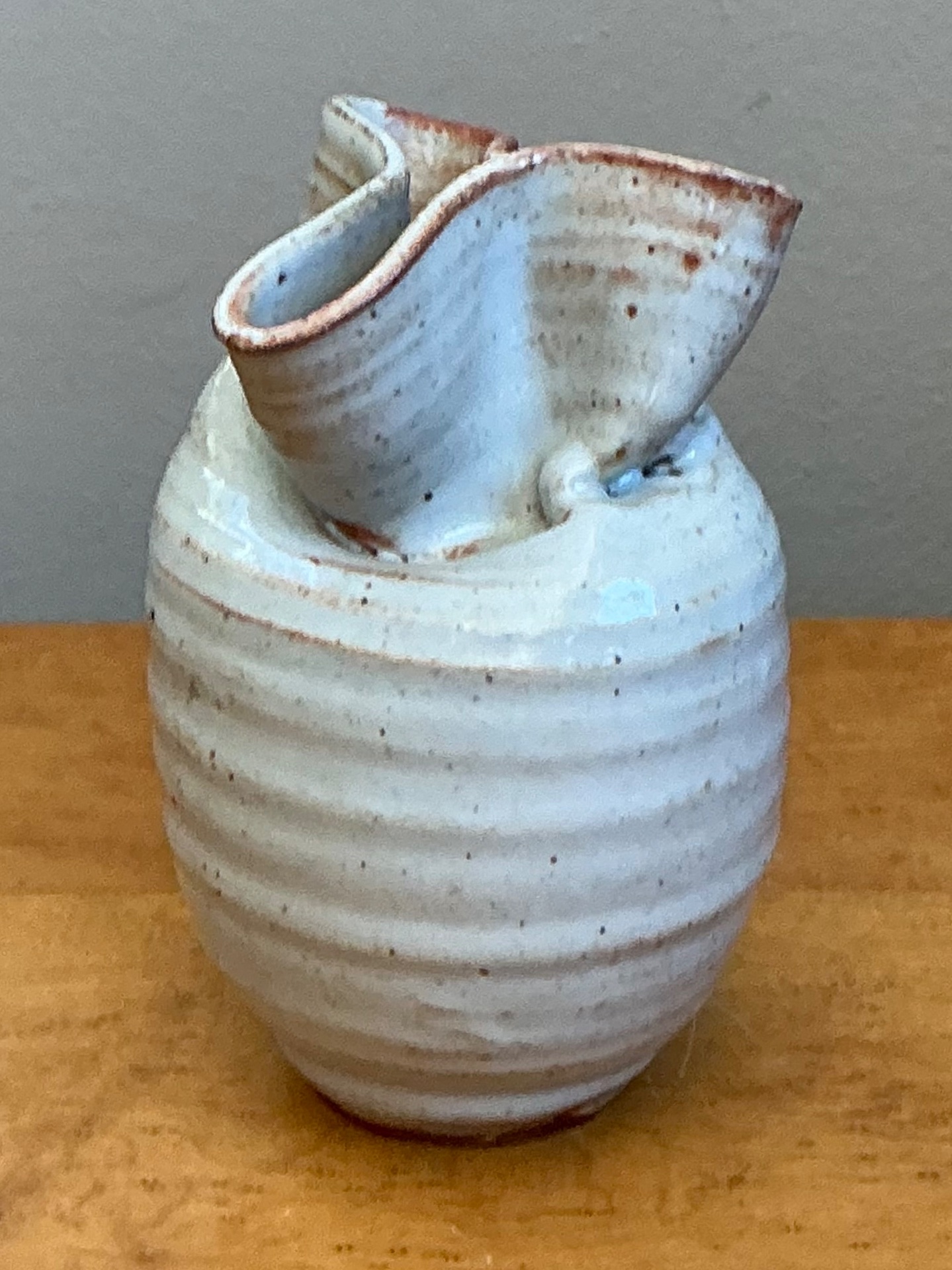 Vintage Abstract Ceramic Vase - Side view