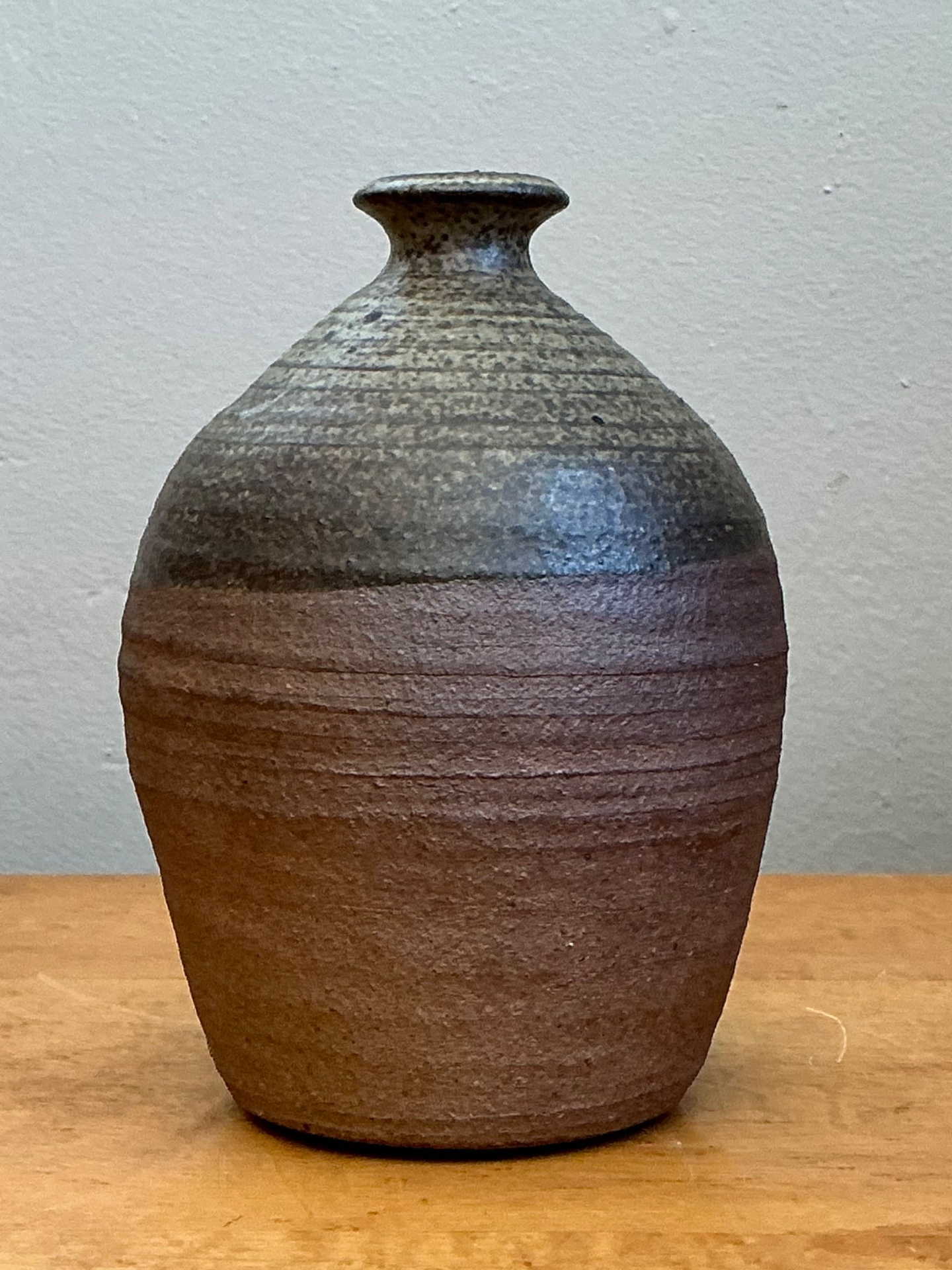 Vintage Textured Studio Pottery Vase - Detail view