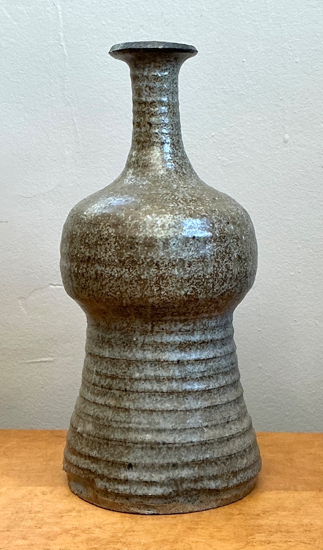 Vintage Textured Studio Pottery Vase - Detail view