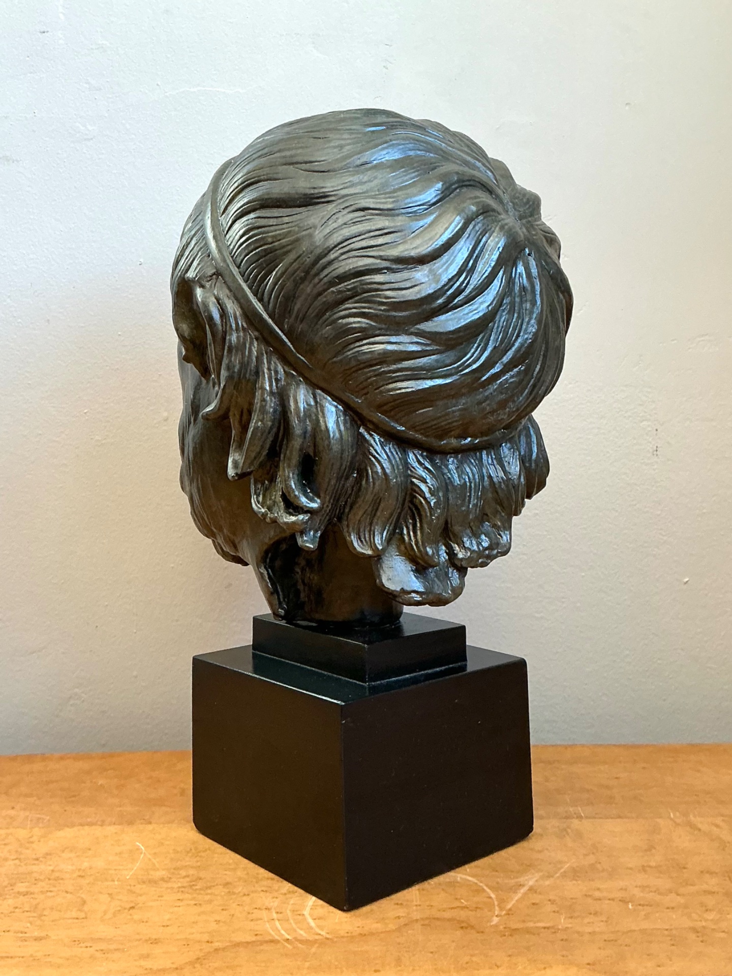 Vintage Bronze Classical Bust Sculpture Of Sophocles - Detail view