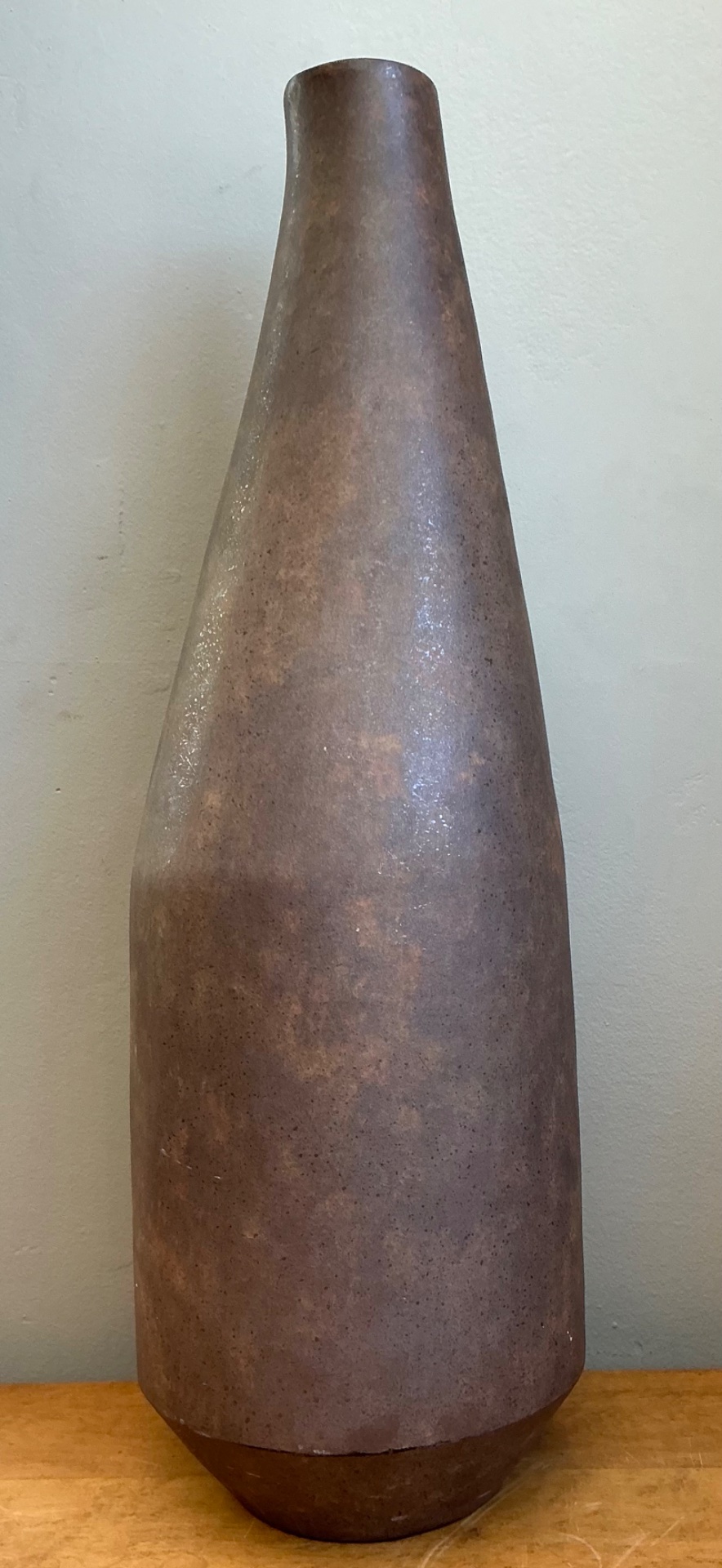 Vintage Tall Earthenware Vessel - Detail view