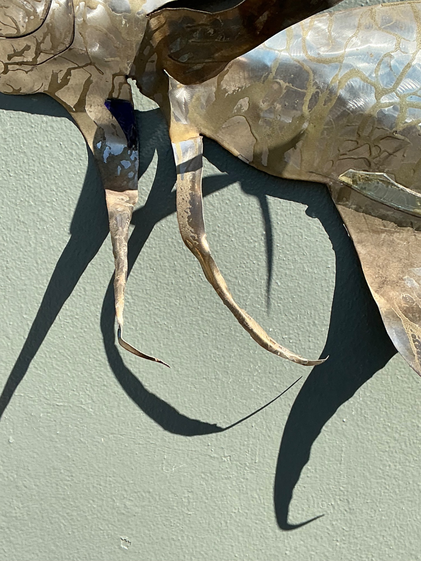 Vintage Metal Sailfish Wall Sculpture - Back view
