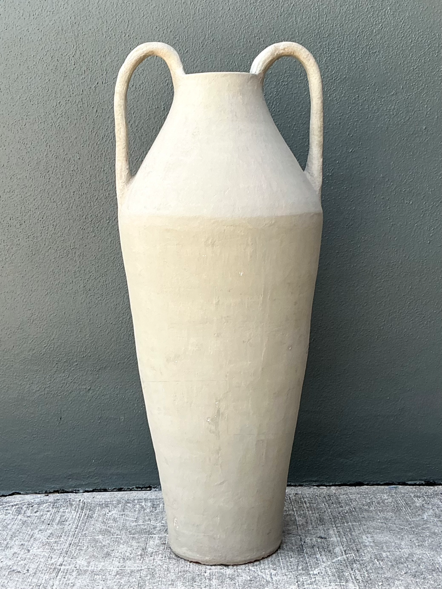 Vintage Large Ceramic Amphora Vase - Side view