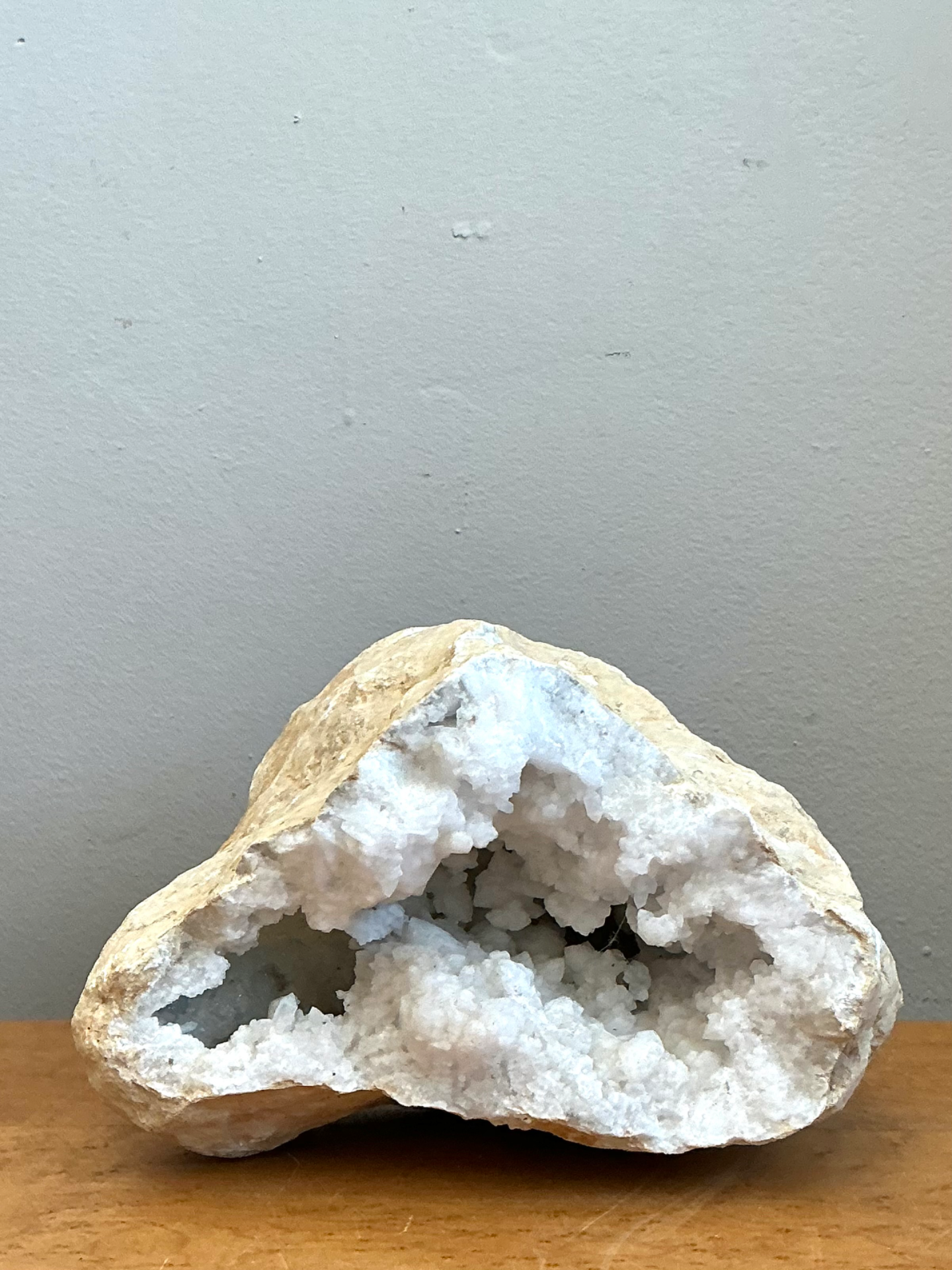 Vintage White Quartz Geode - Back view