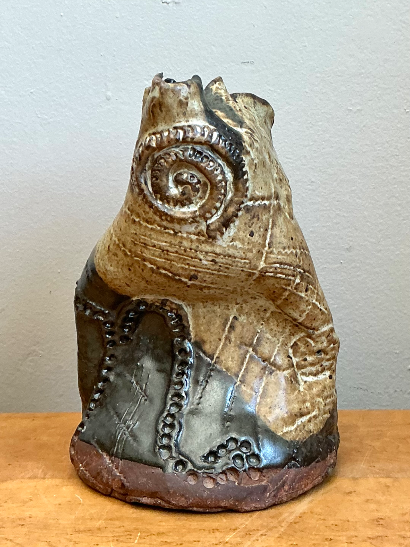 Vintage Original Studio Pottery Vase - Side view