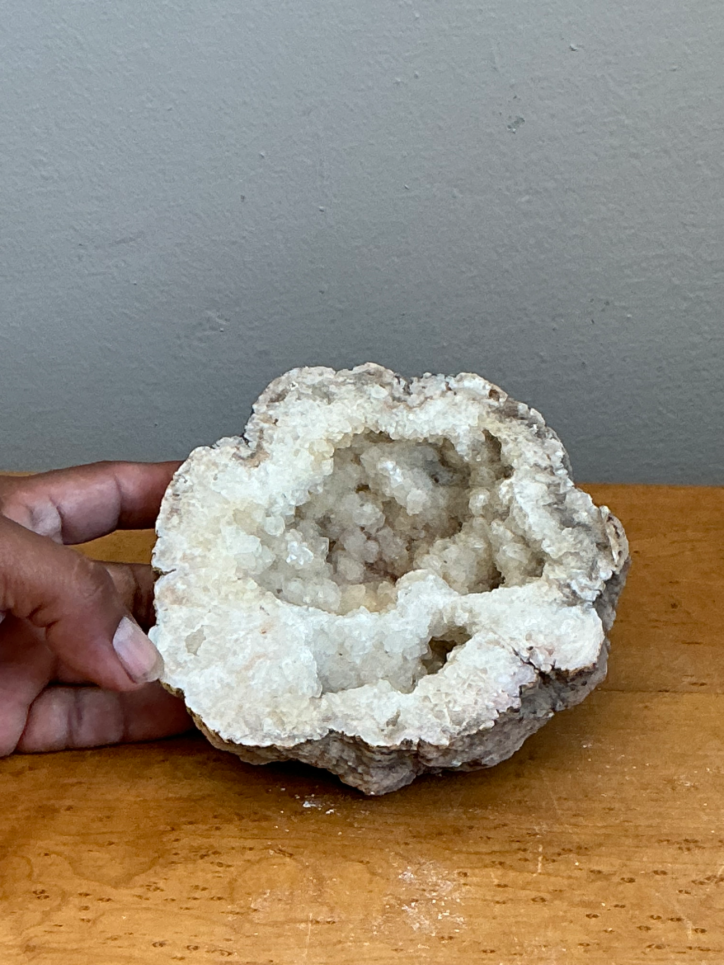 Vintage White Quartz Geode - Top view