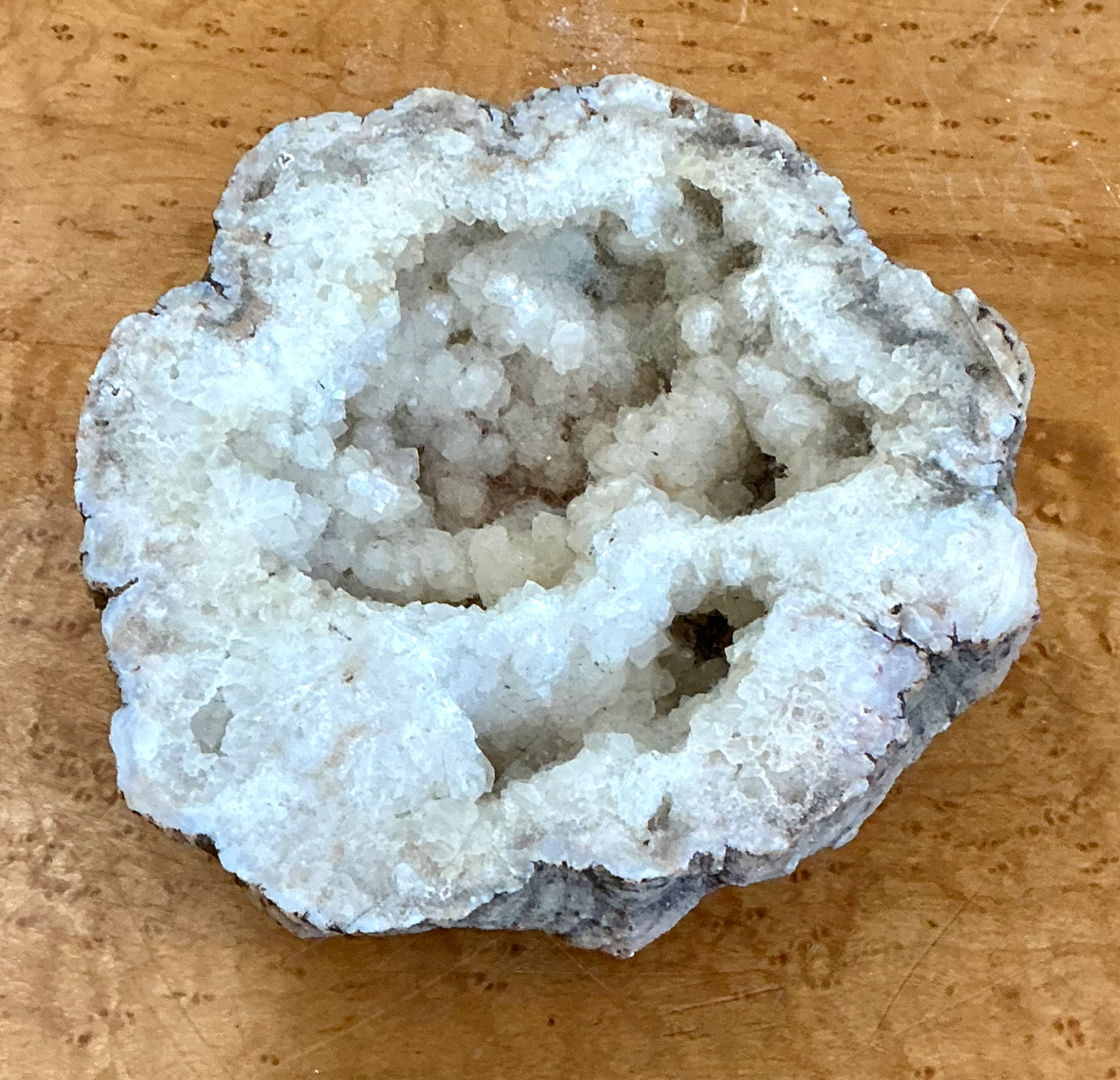 Vintage White Quartz Geode - Back view